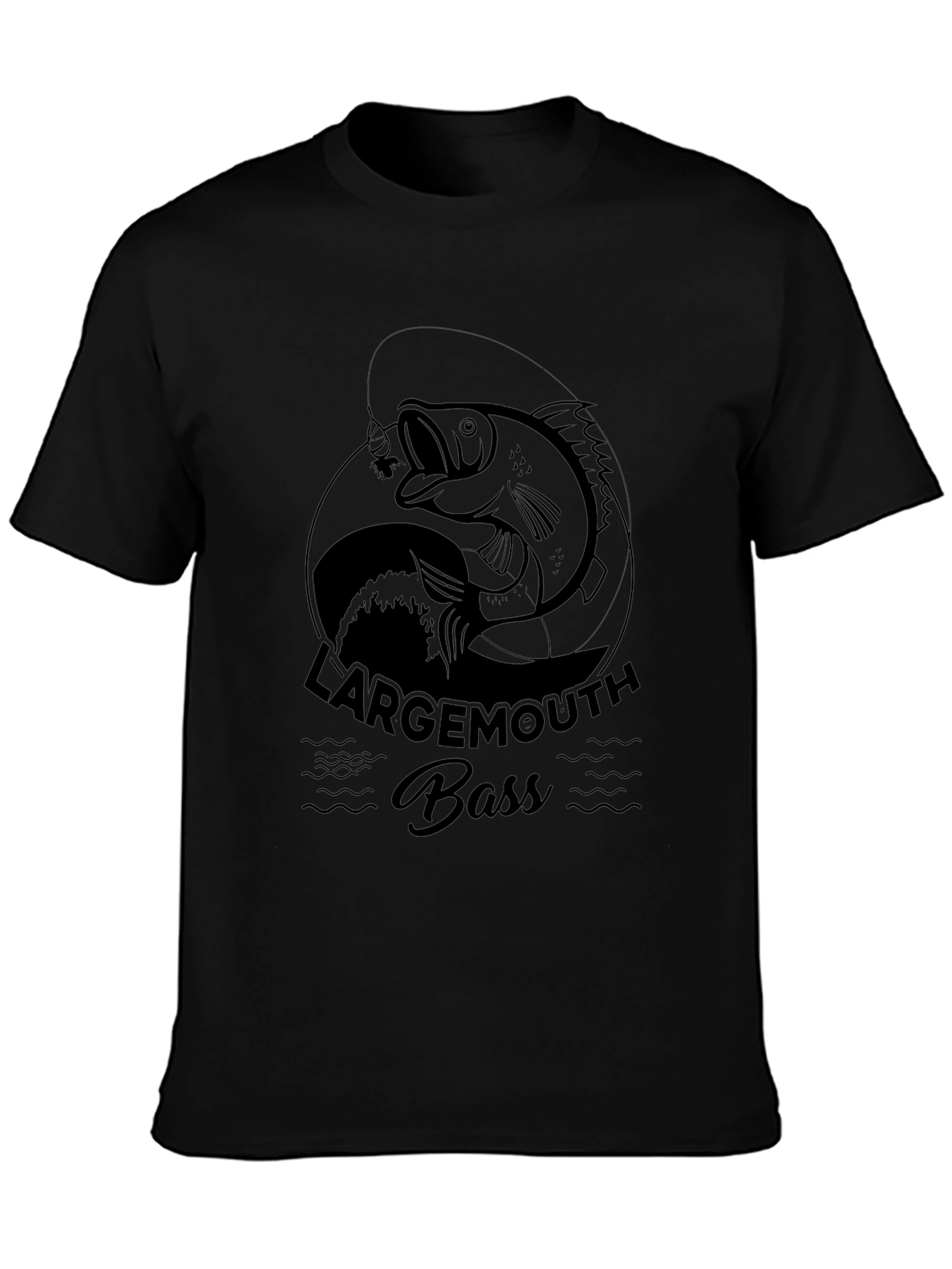 Largemouth Bass Graphic Black T-Shirt