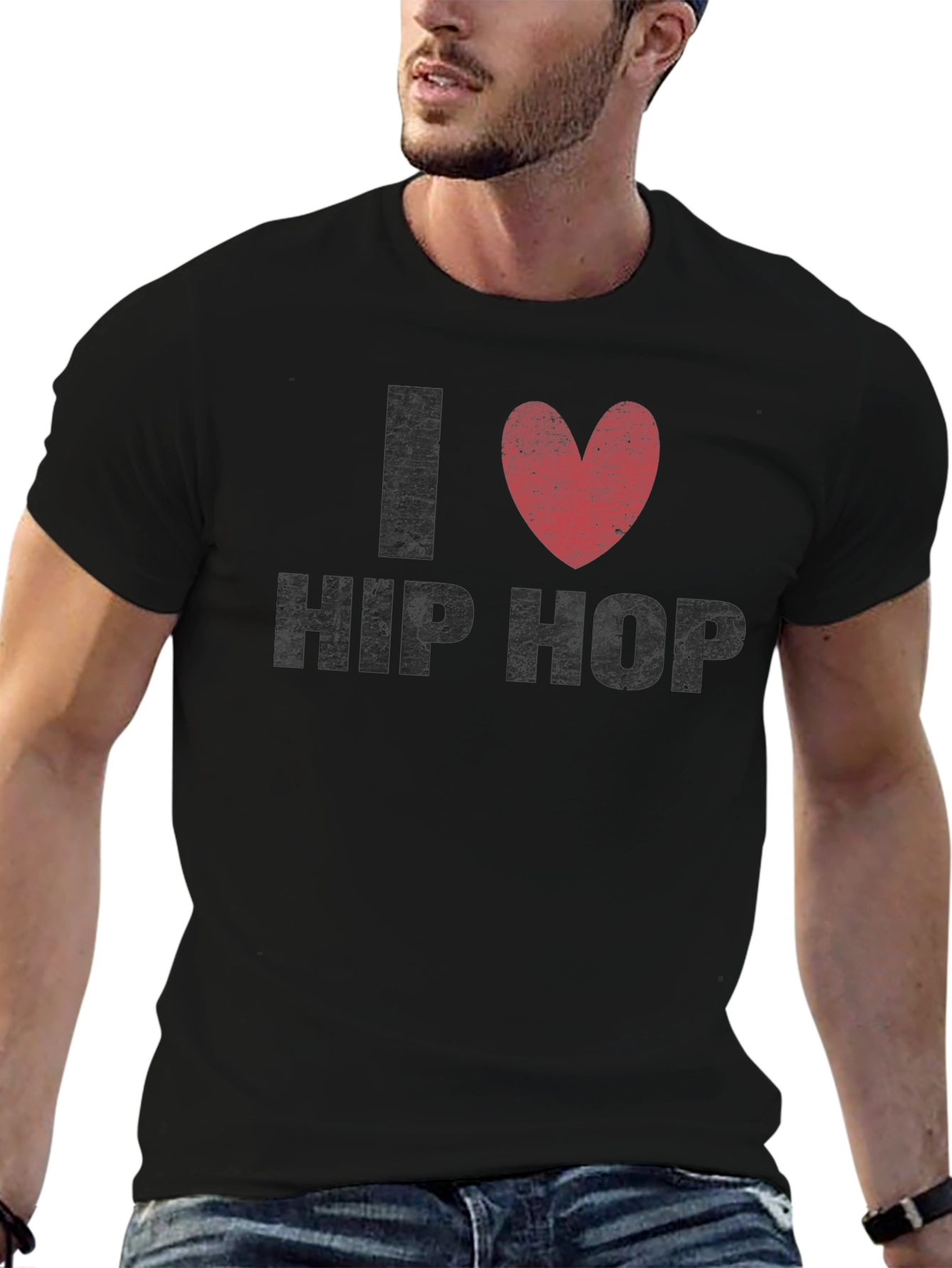 I Love Hip Hop Graphic Tee - Black T-Shirt