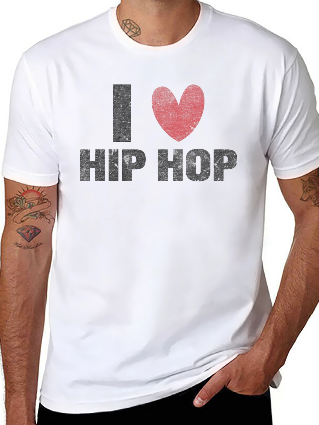 I Love Hip Hop Graphic Tee - Black T-Shirt