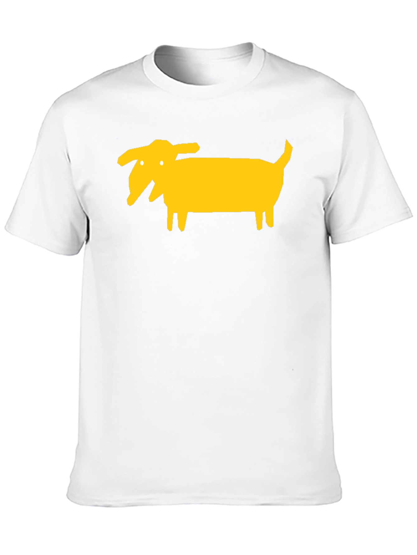 Unique Yellow Dog Graphic Tee - Black Cotton Blend