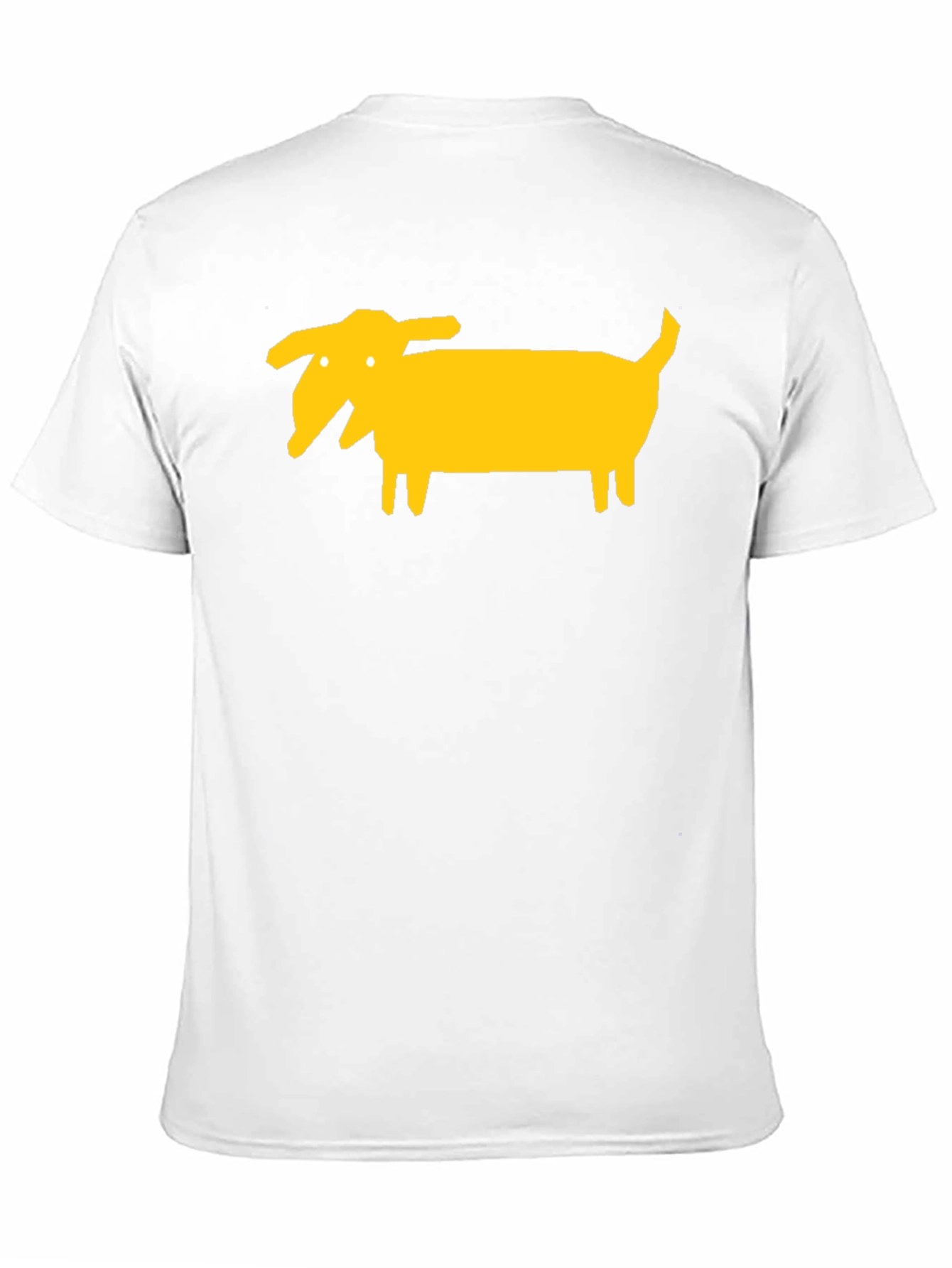 Unique Yellow Dog Graphic Tee - Black Cotton Blend