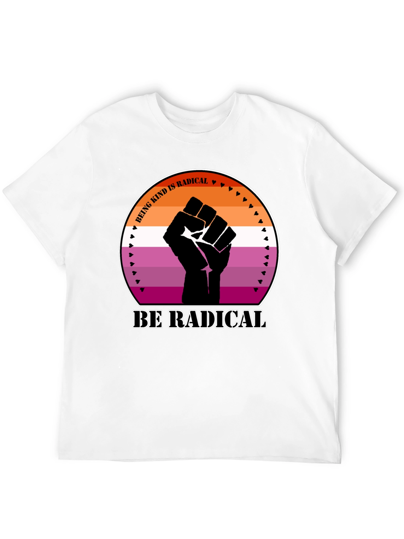 Kind Radical Fist Lesbian Pride T-Shirt