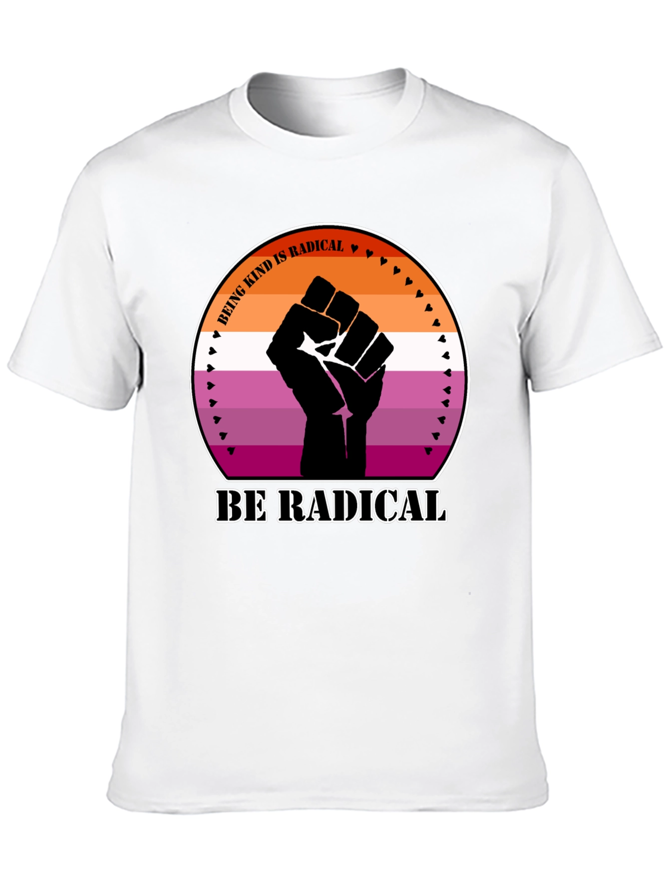 Kind Radical Fist Lesbian Pride T-Shirt