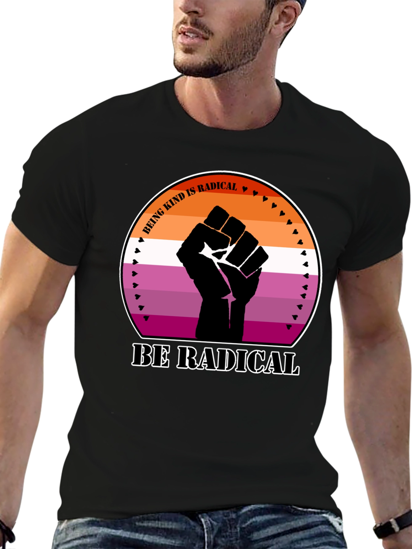 Kind Radical Fist Lesbian Pride T-Shirt