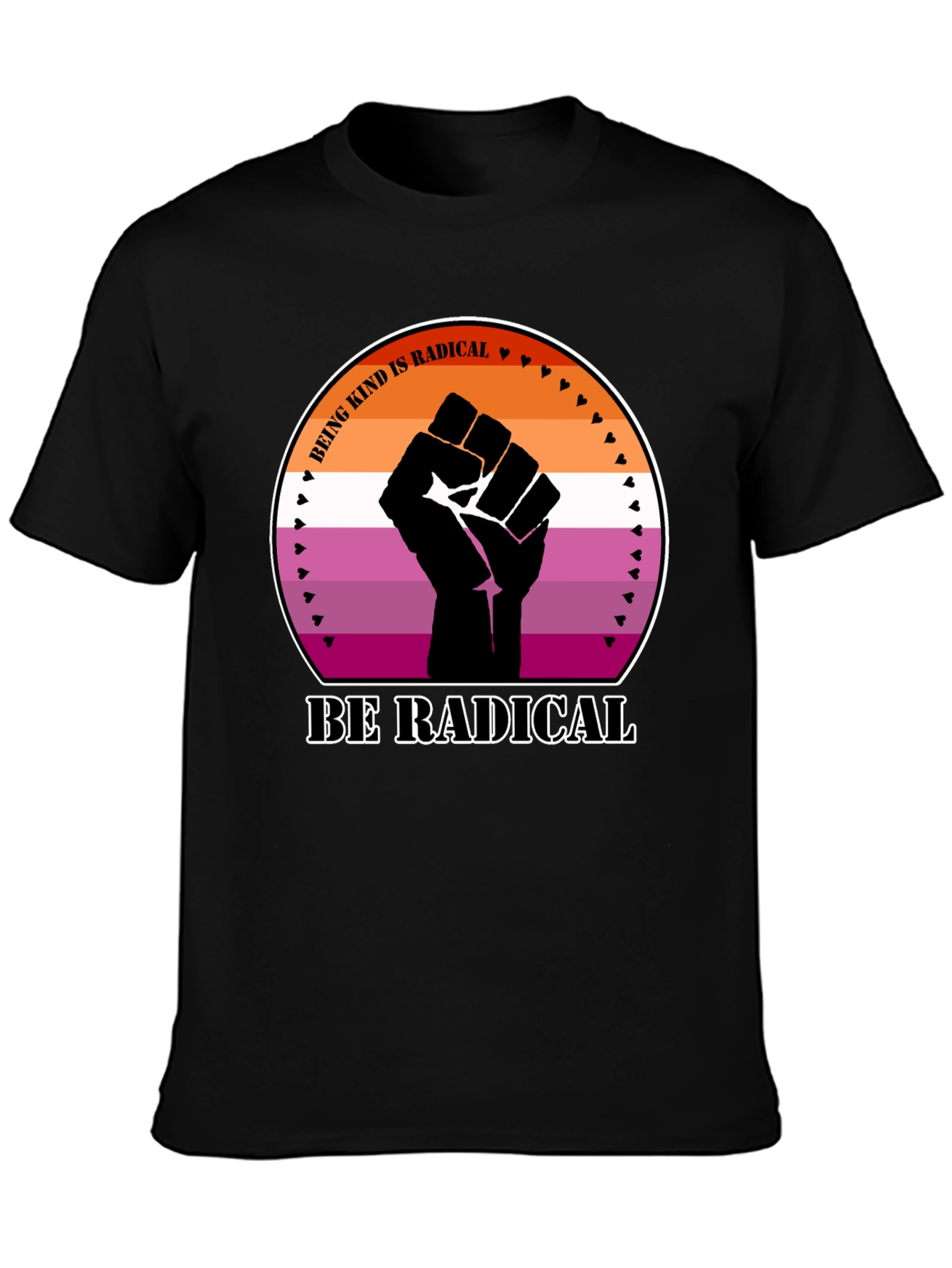 Kind Radical Fist Lesbian Pride T-Shirt