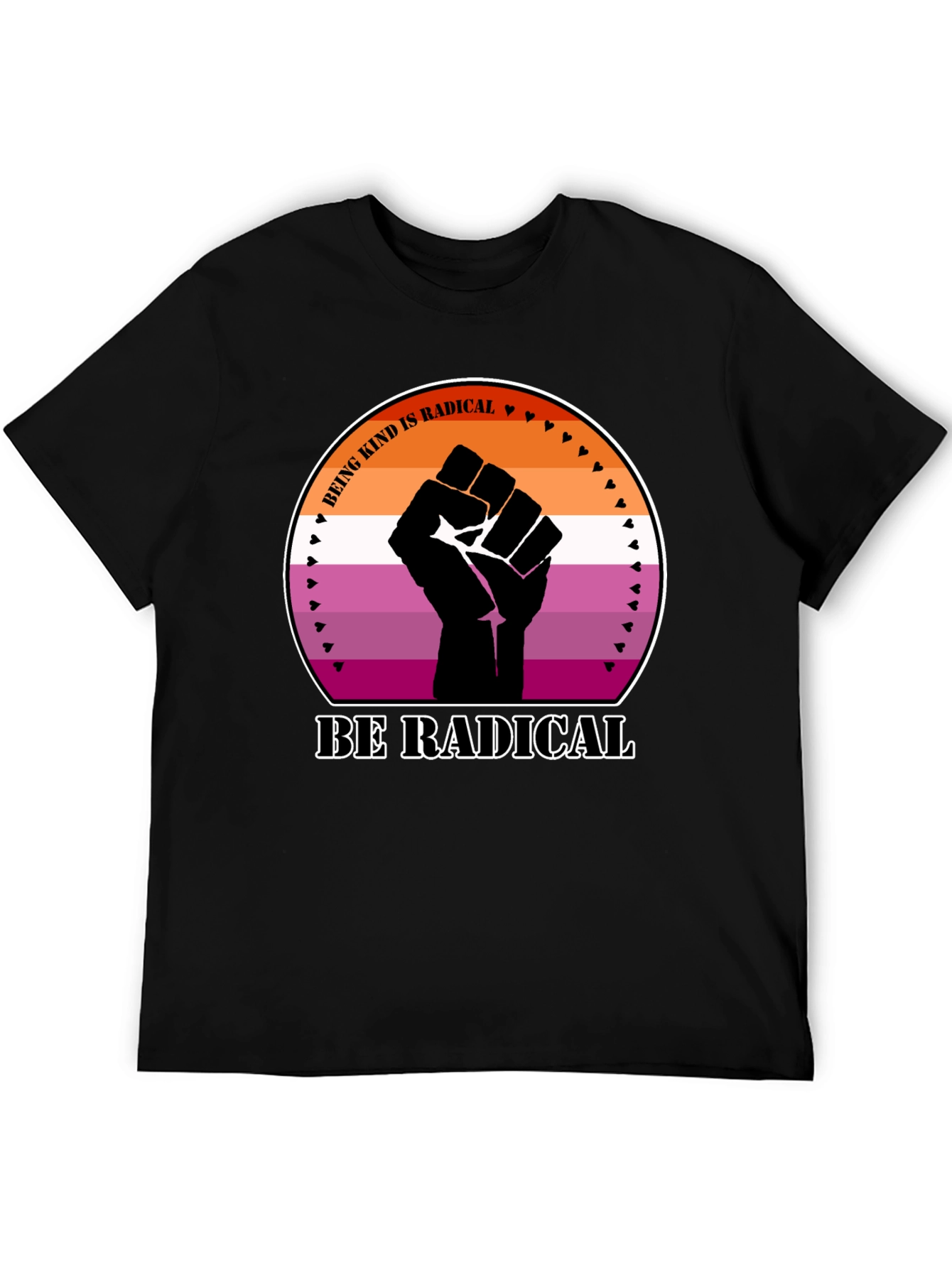 Kind Radical Fist Lesbian Pride T-Shirt