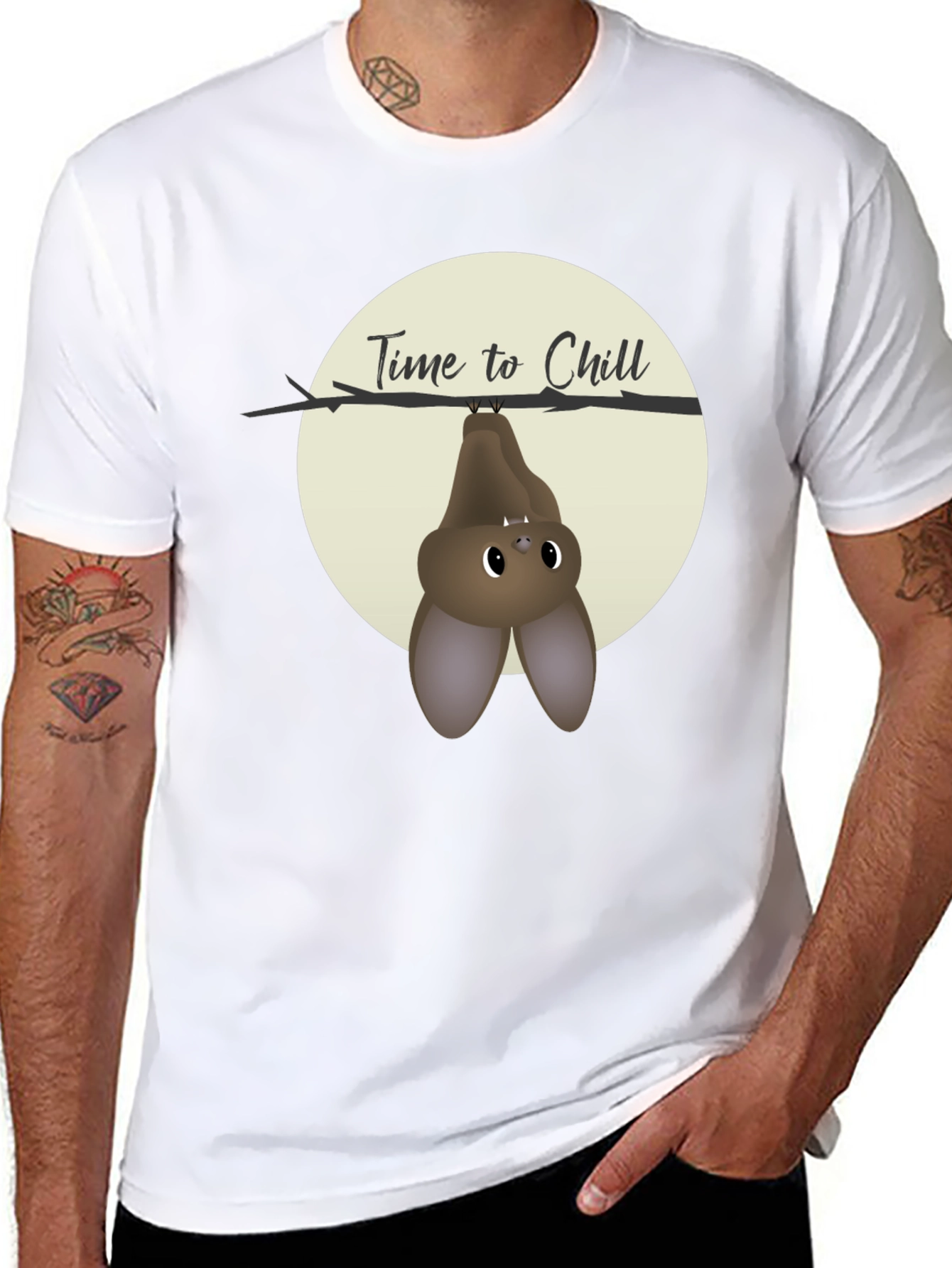 Time to Chill Bat Graphic T-Shirt
