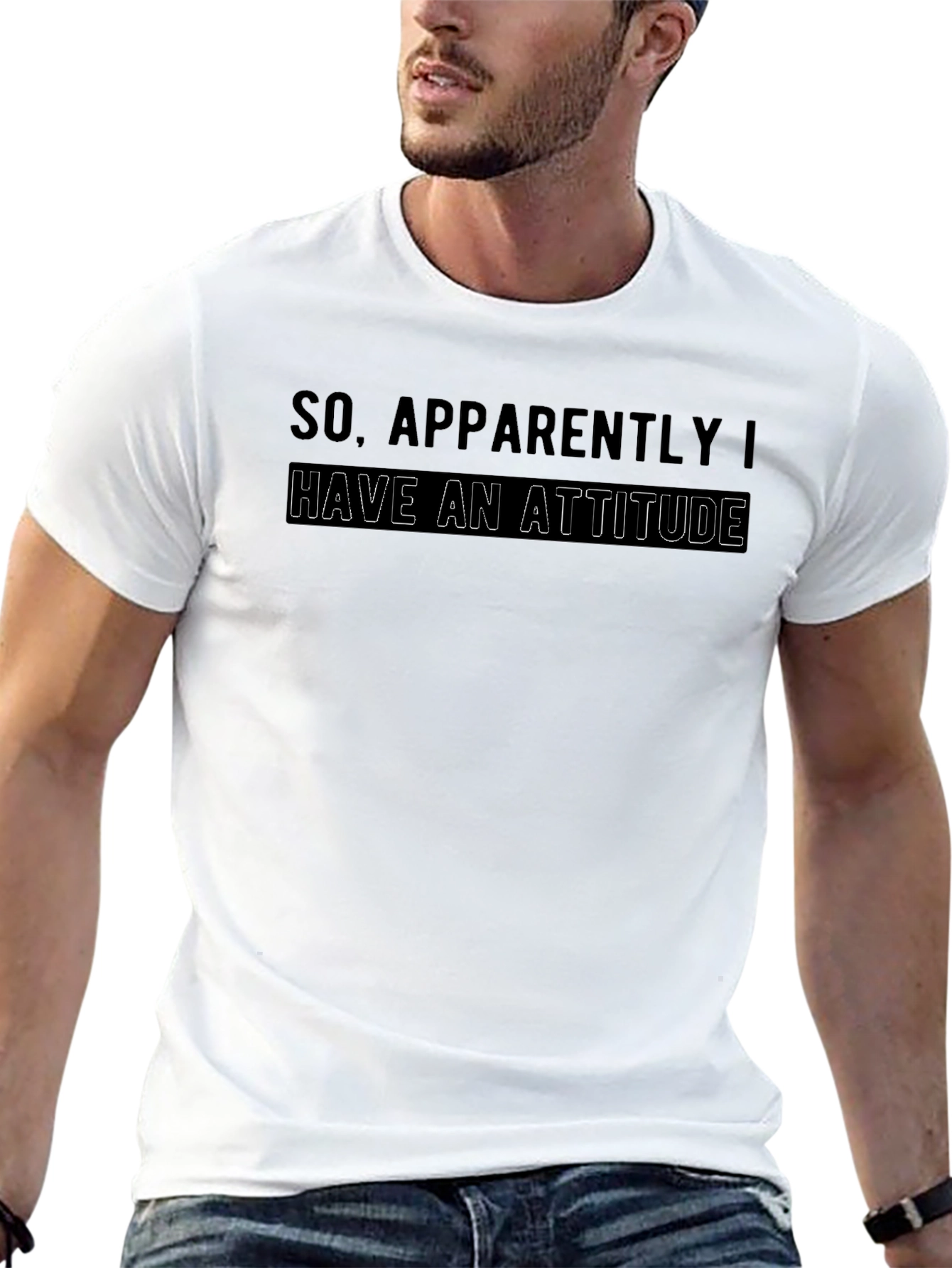 Attitude Graphic Print Mens T-Shirt