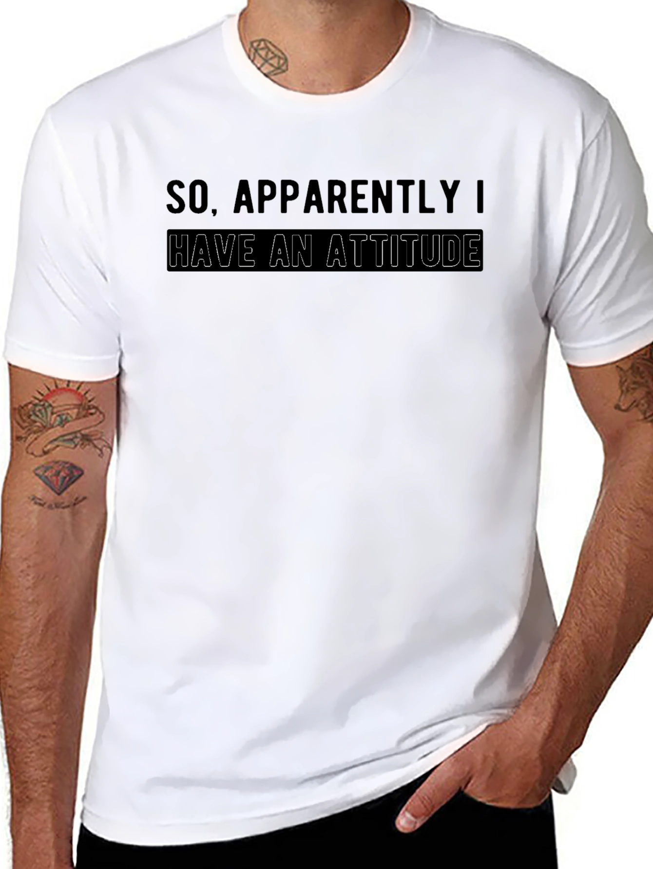 Attitude Graphic Print Mens T-Shirt