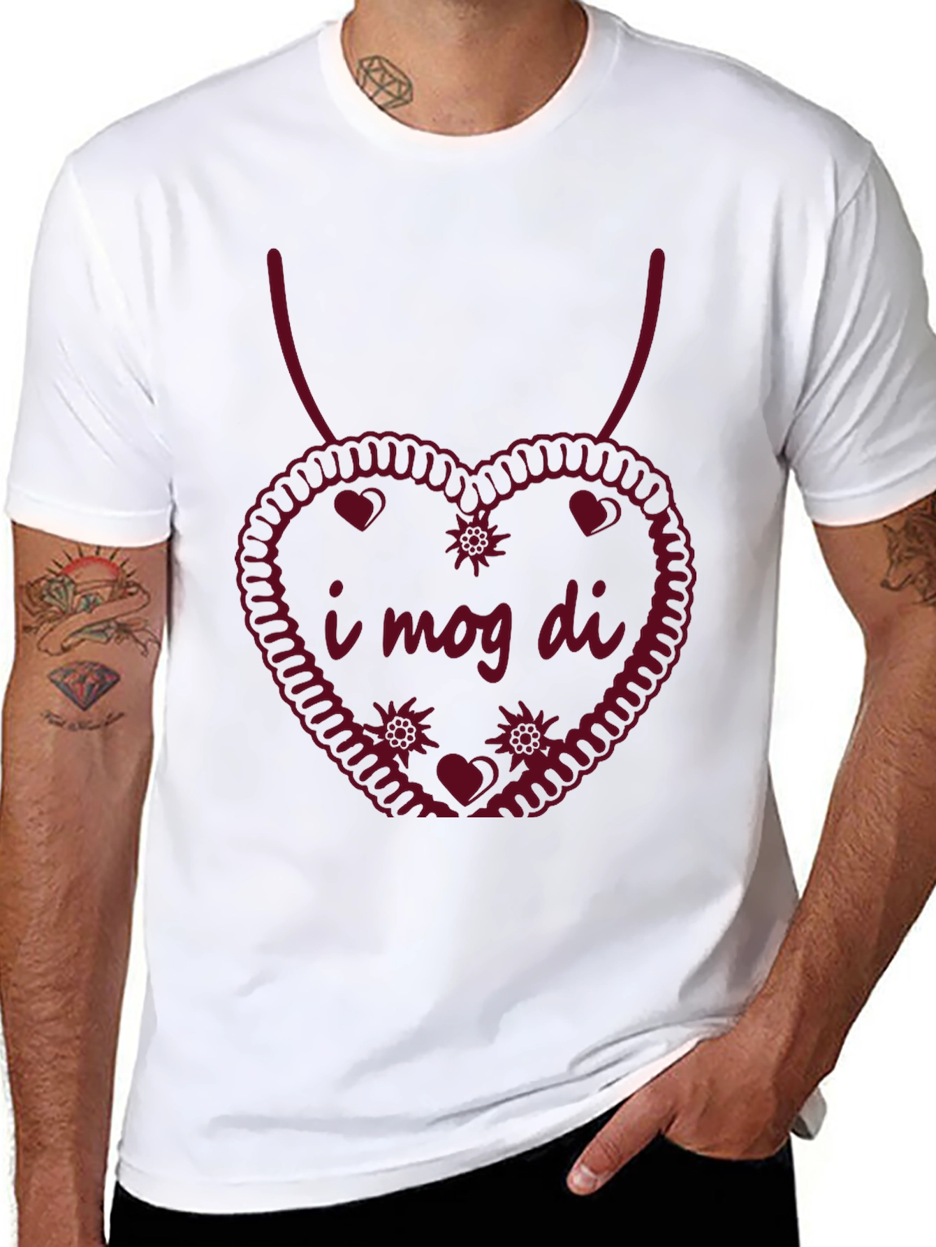 I Mog Di T-Shirt - Heart Design Bavarian Love