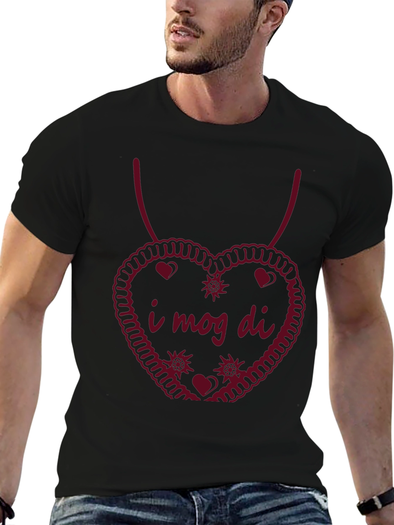 I Mog Di T-Shirt - Heart Design Bavarian Love