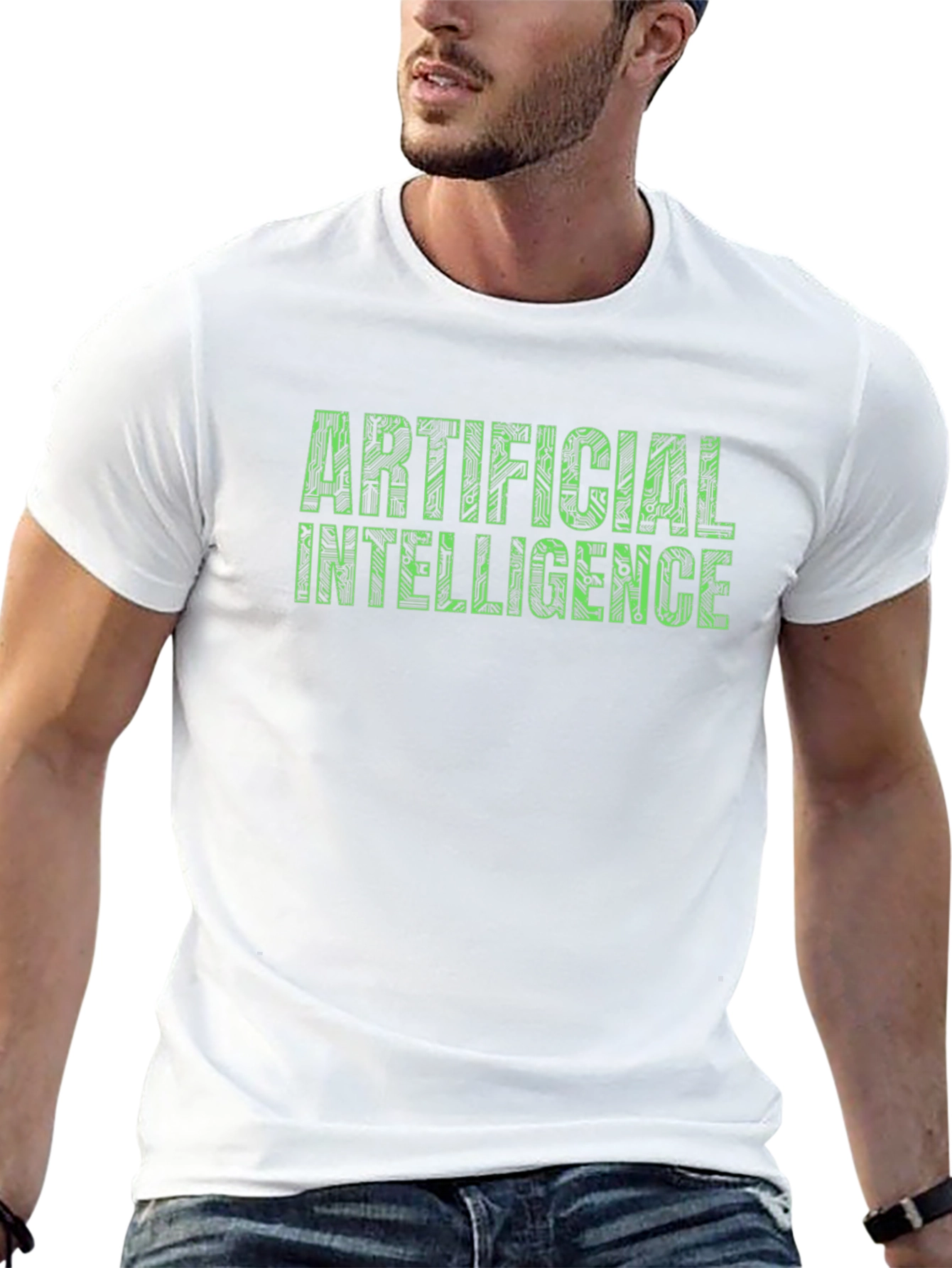 Artificial Intelligence Circuit Board Graphic T-Shirt