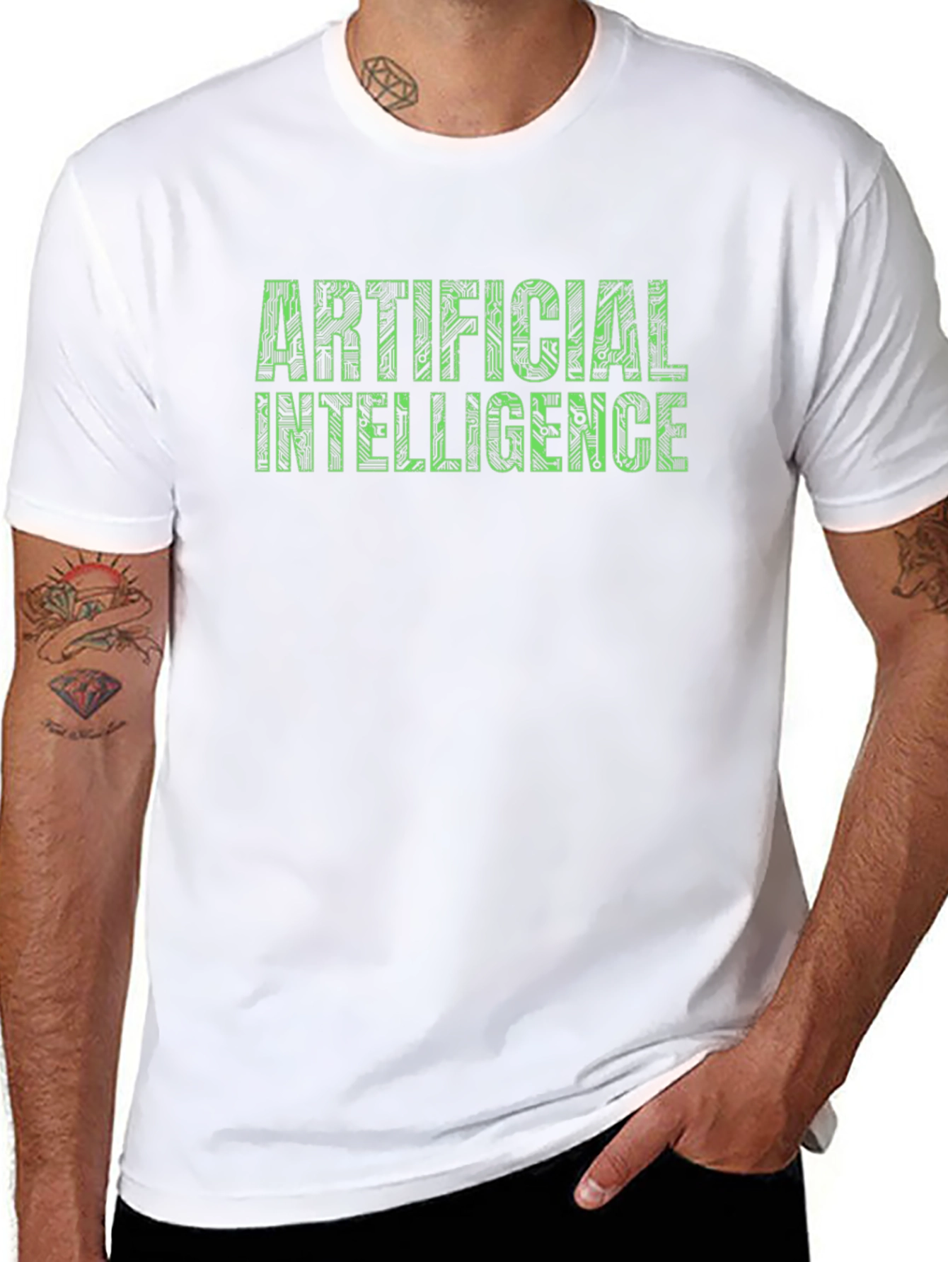 Artificial Intelligence Circuit Board Graphic T-Shirt