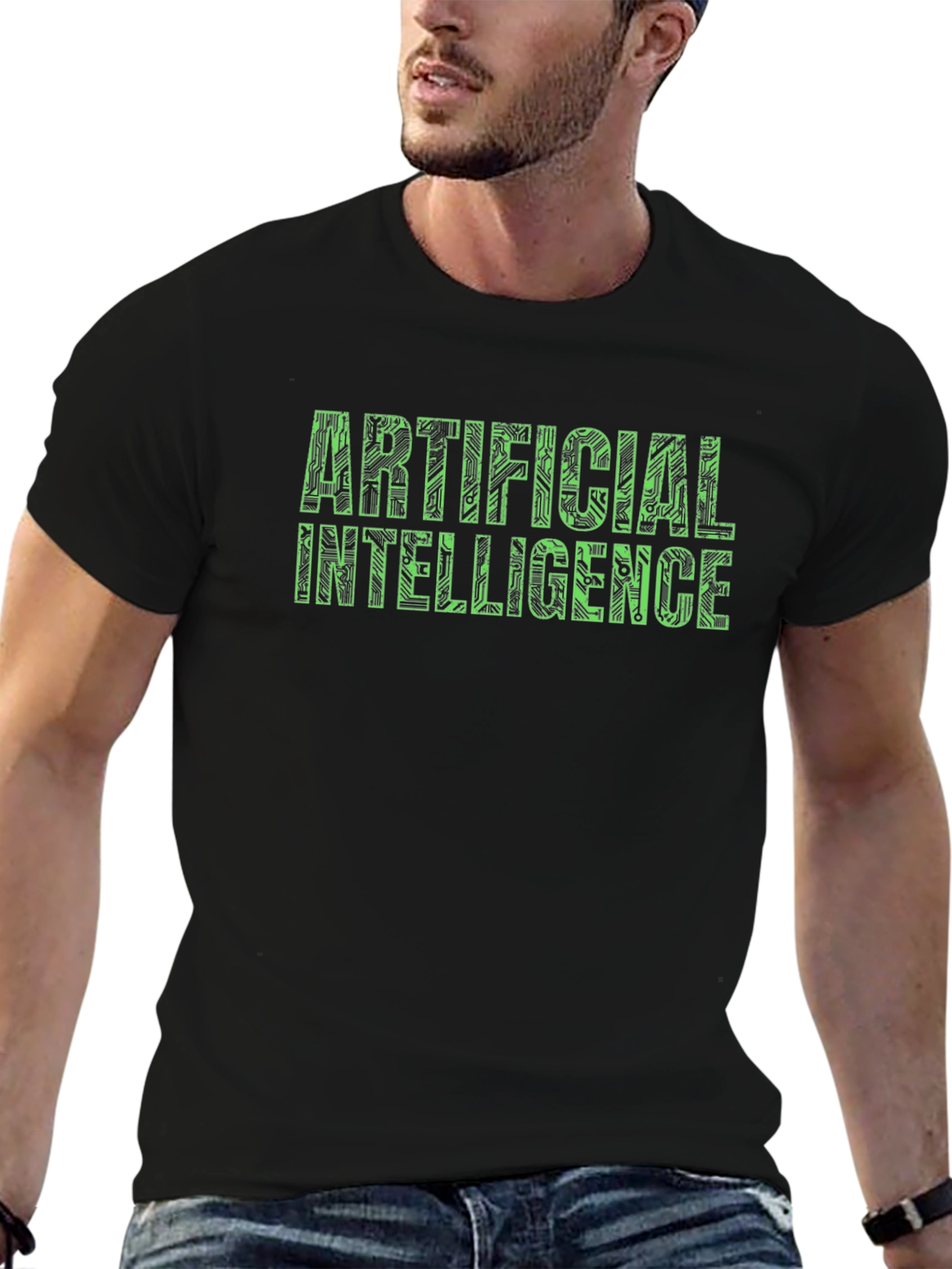 Artificial Intelligence Circuit Board Graphic T-Shirt
