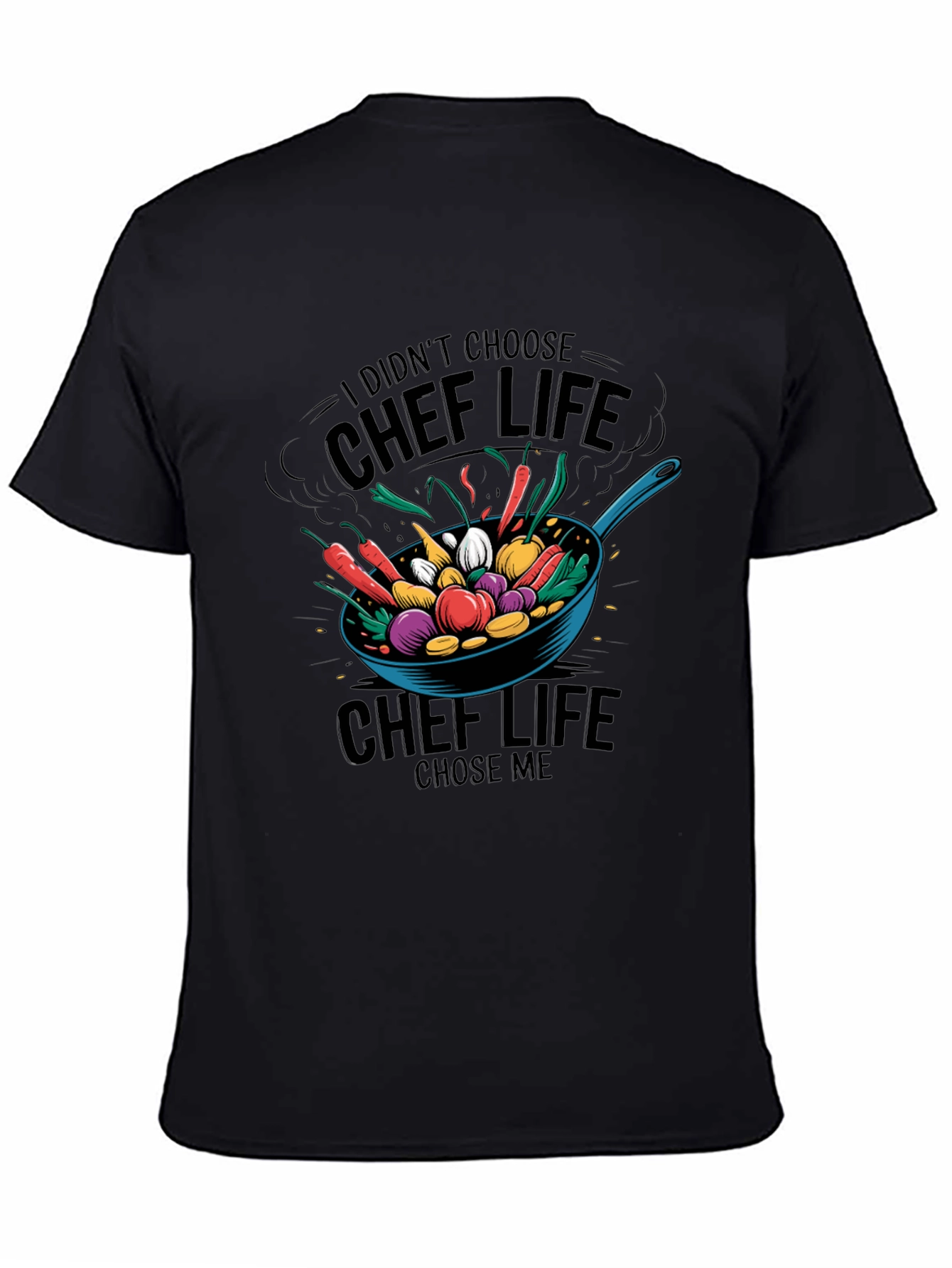 Chef Life Graphic T-Shirt - Black Cotton Tee