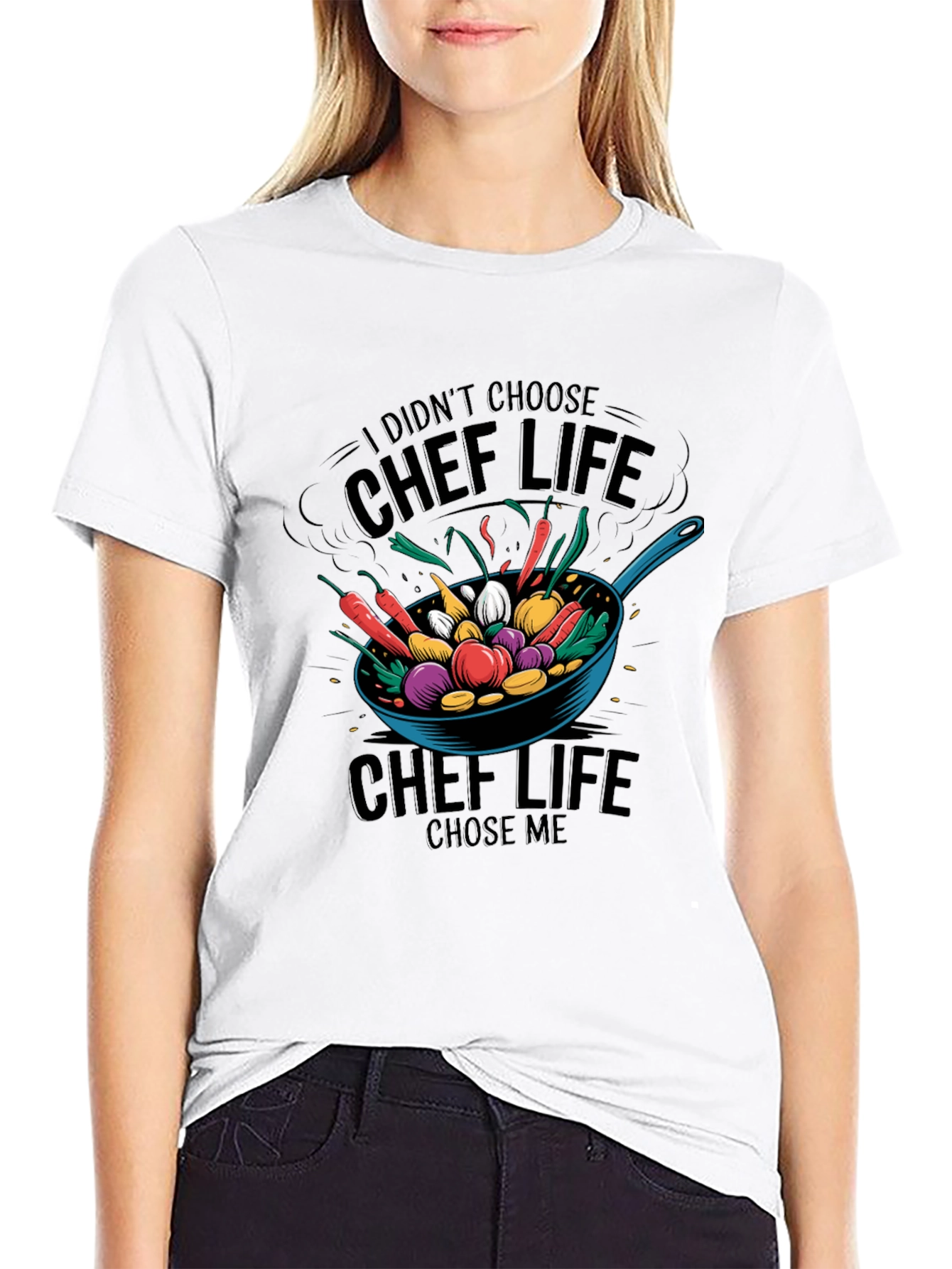 Chef Life Graphic T-Shirt - Black Cotton Tee