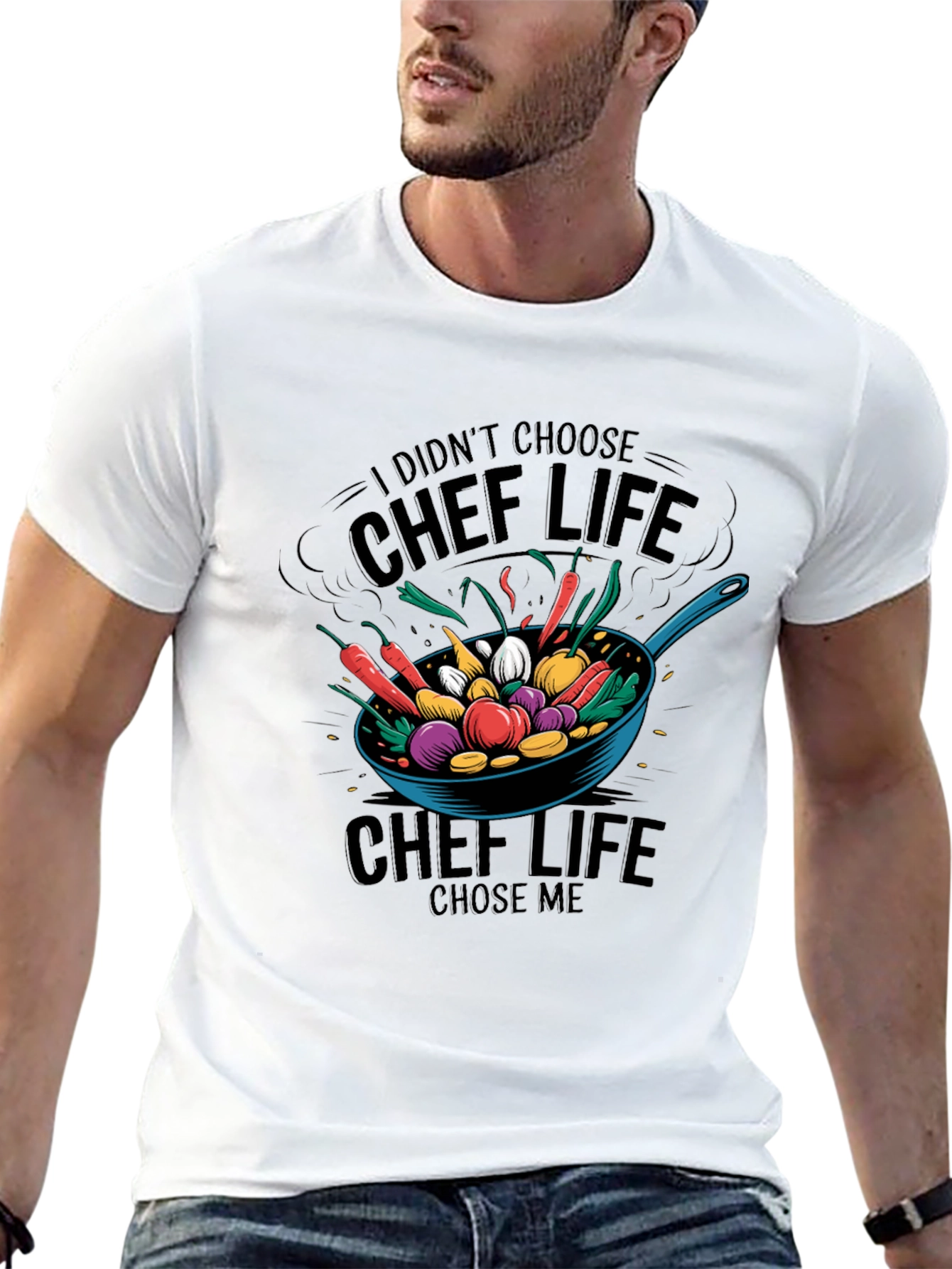 Chef Life Graphic T-Shirt - Black Cotton Tee