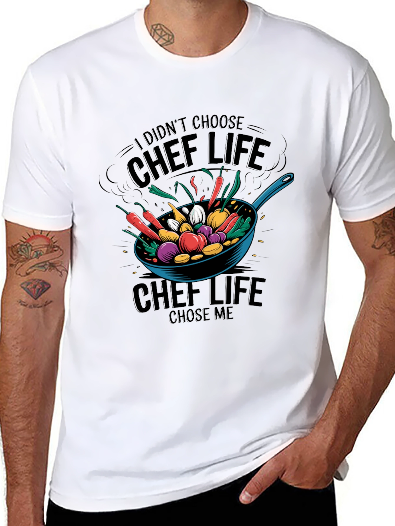 Chef Life Graphic T-Shirt - Black Cotton Tee