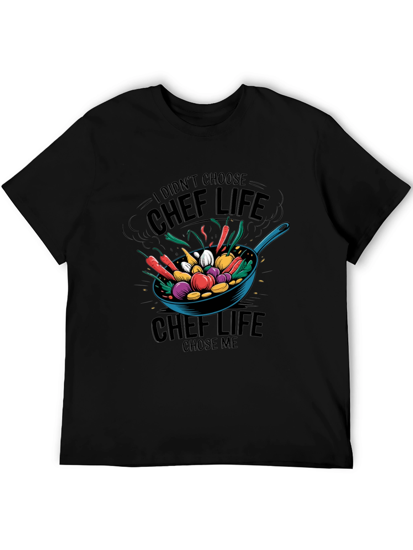 Chef Life Graphic T-Shirt - Black Cotton Tee