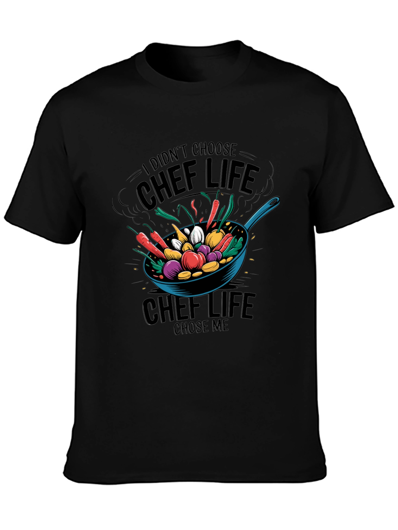 Chef Life Graphic T-Shirt - Black Cotton Tee