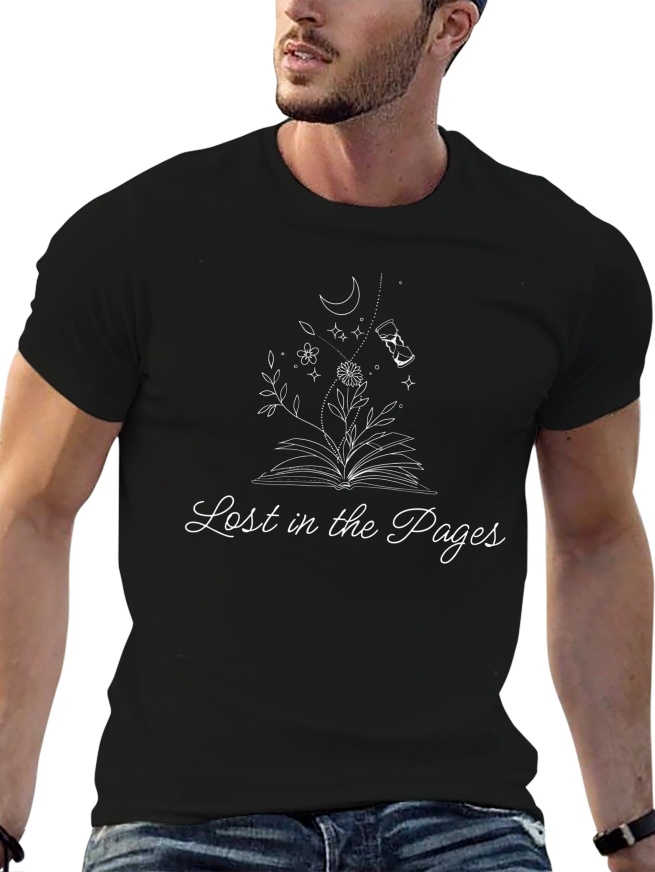 Lost in the Pages Black T-Shirt