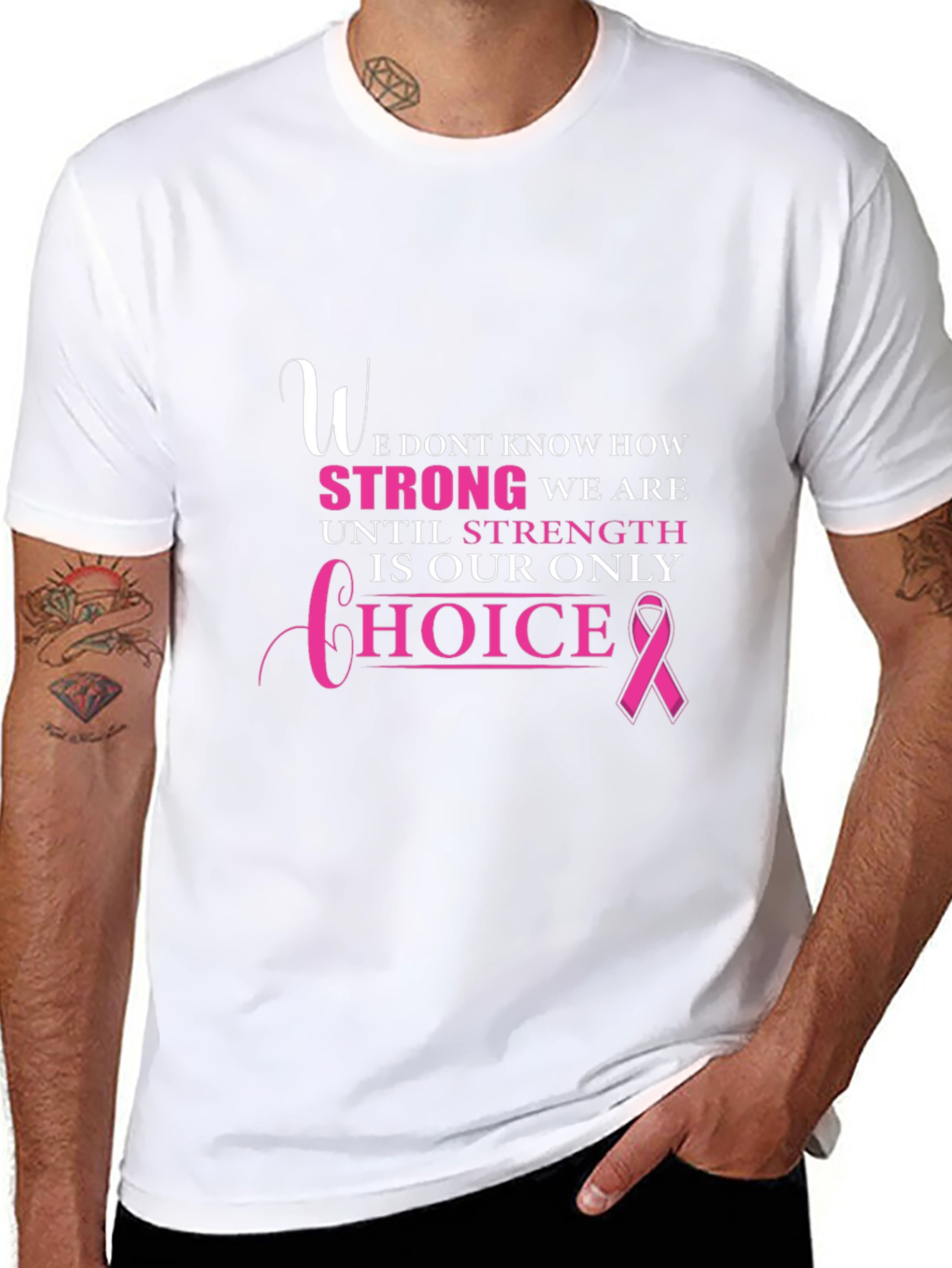 Breast Cancer Awareness T-Shirt - Strength Choice