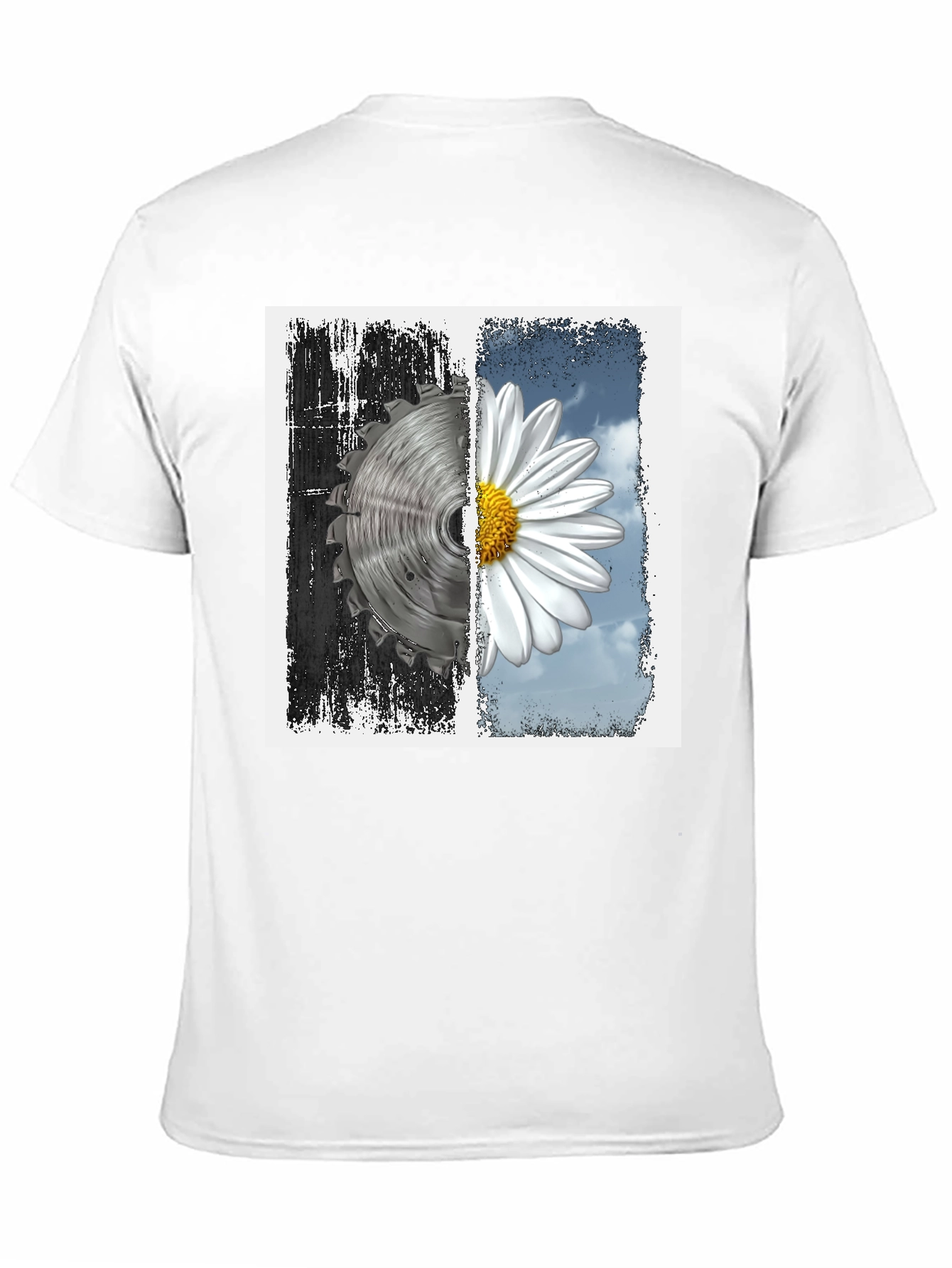 Saw Blade & Daisy Graphic T-Shirt
