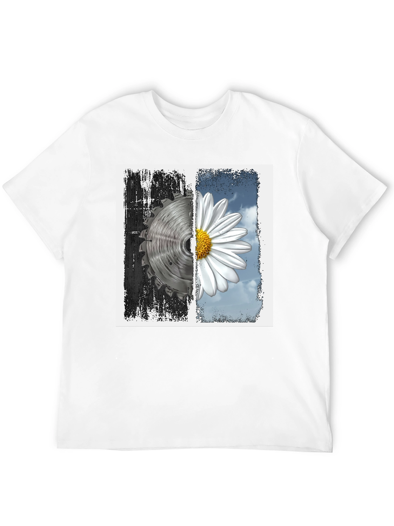 Saw Blade & Daisy Graphic T-Shirt