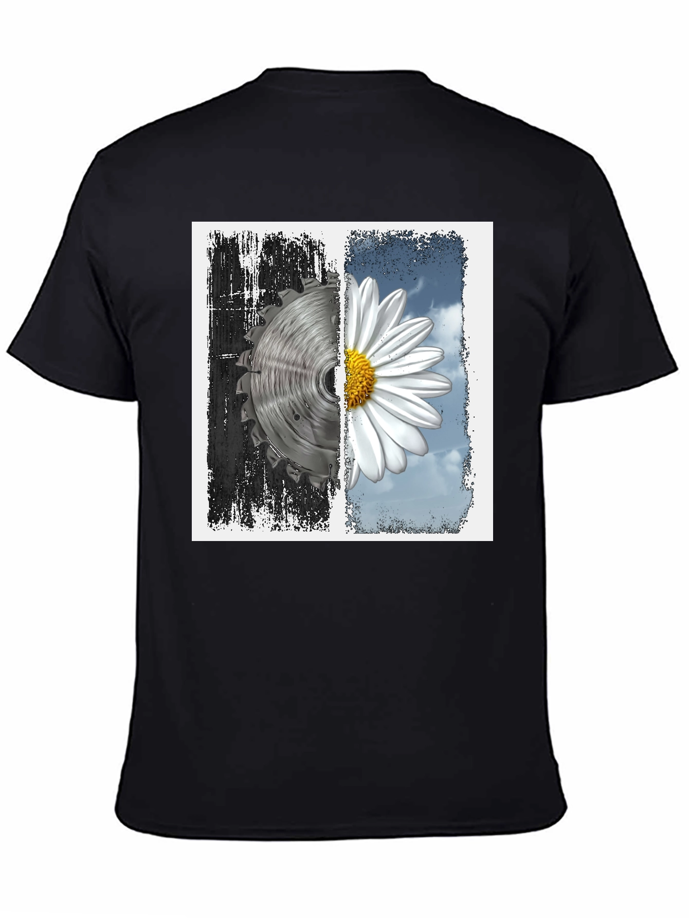 Saw Blade & Daisy Graphic T-Shirt