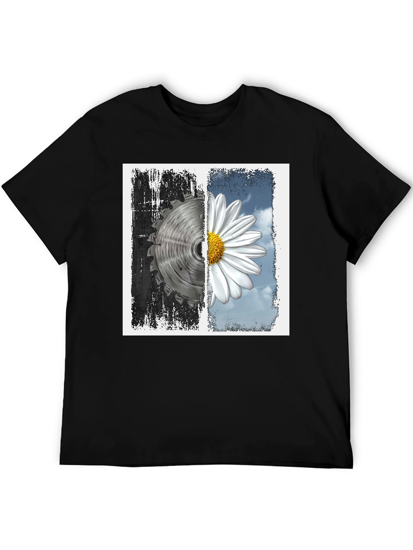 Saw Blade & Daisy Graphic T-Shirt