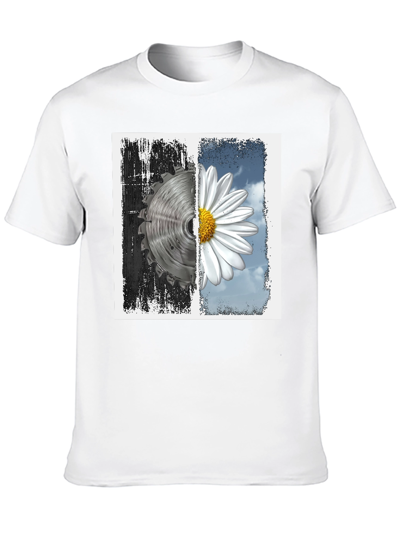 Saw Blade & Daisy Graphic T-Shirt