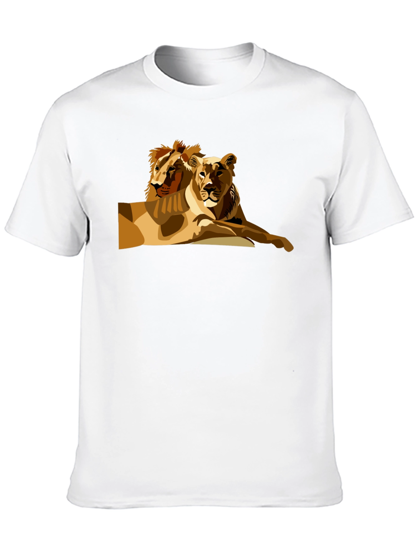 Lion & Lioness Graphic Black T-Shirt