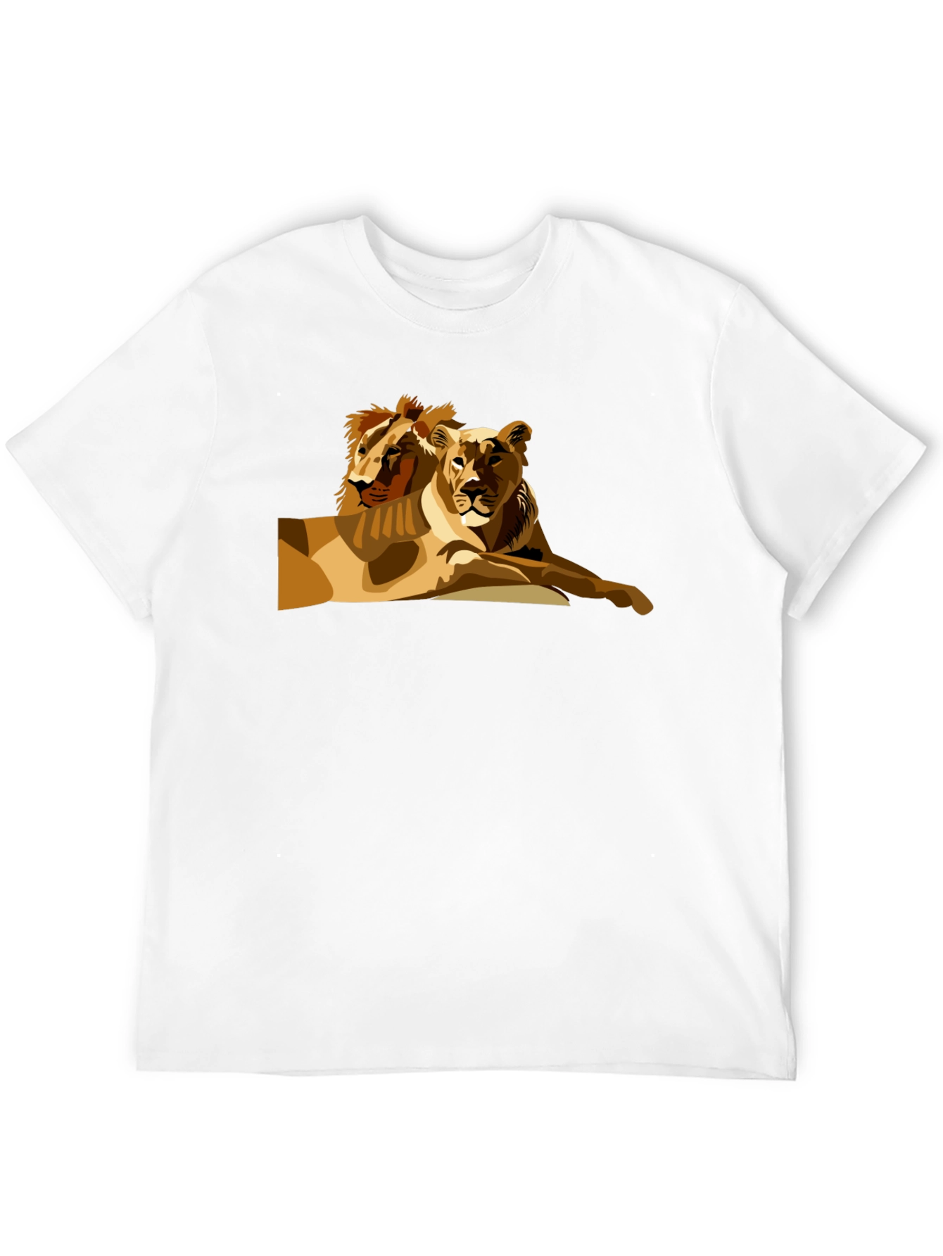 Lion & Lioness Graphic Black T-Shirt