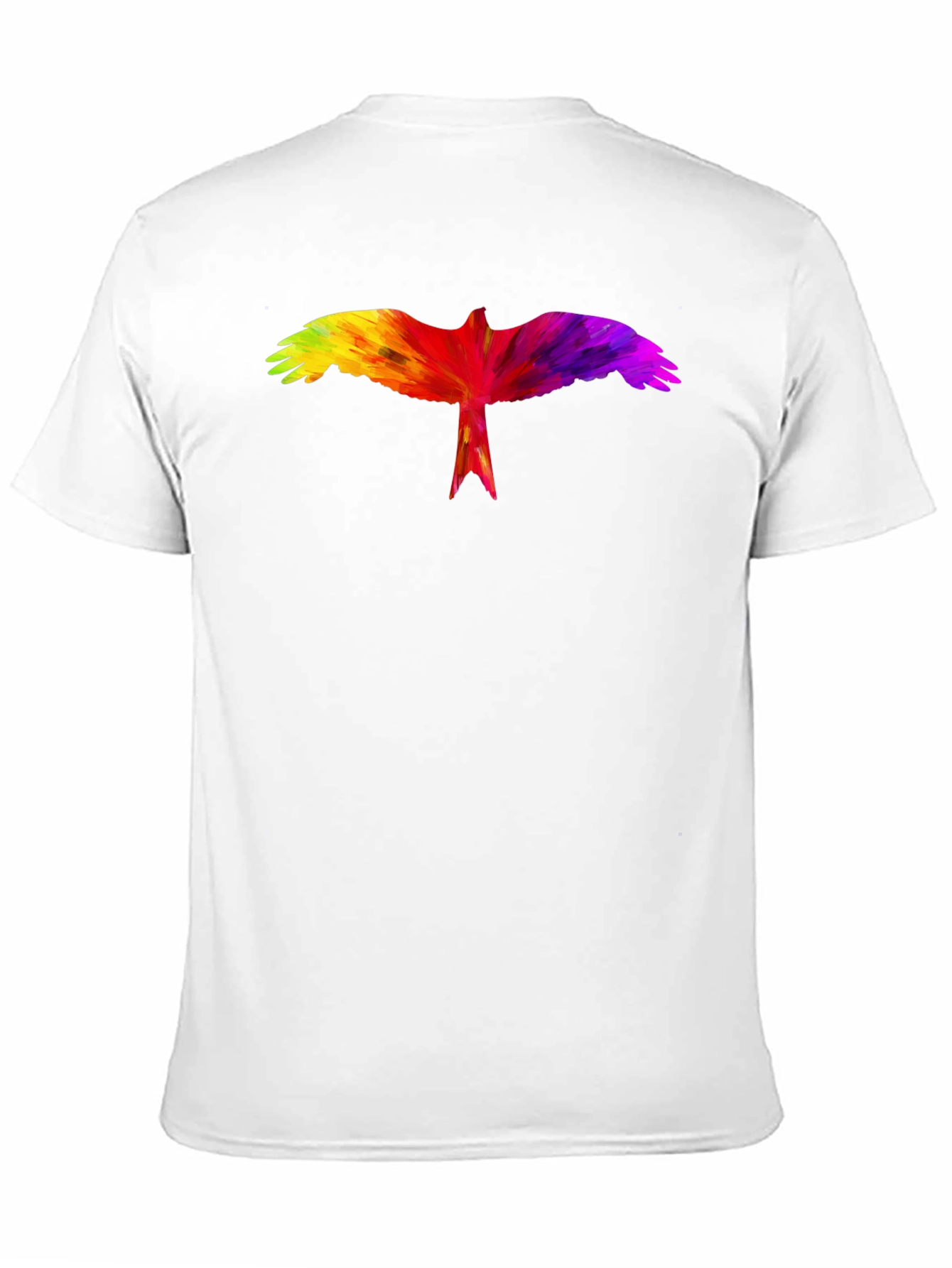Rainbow Bird Graphic Black T-Shirt