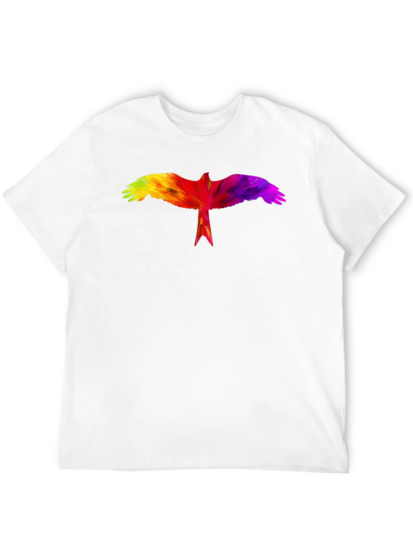 Rainbow Bird Graphic Black T-Shirt