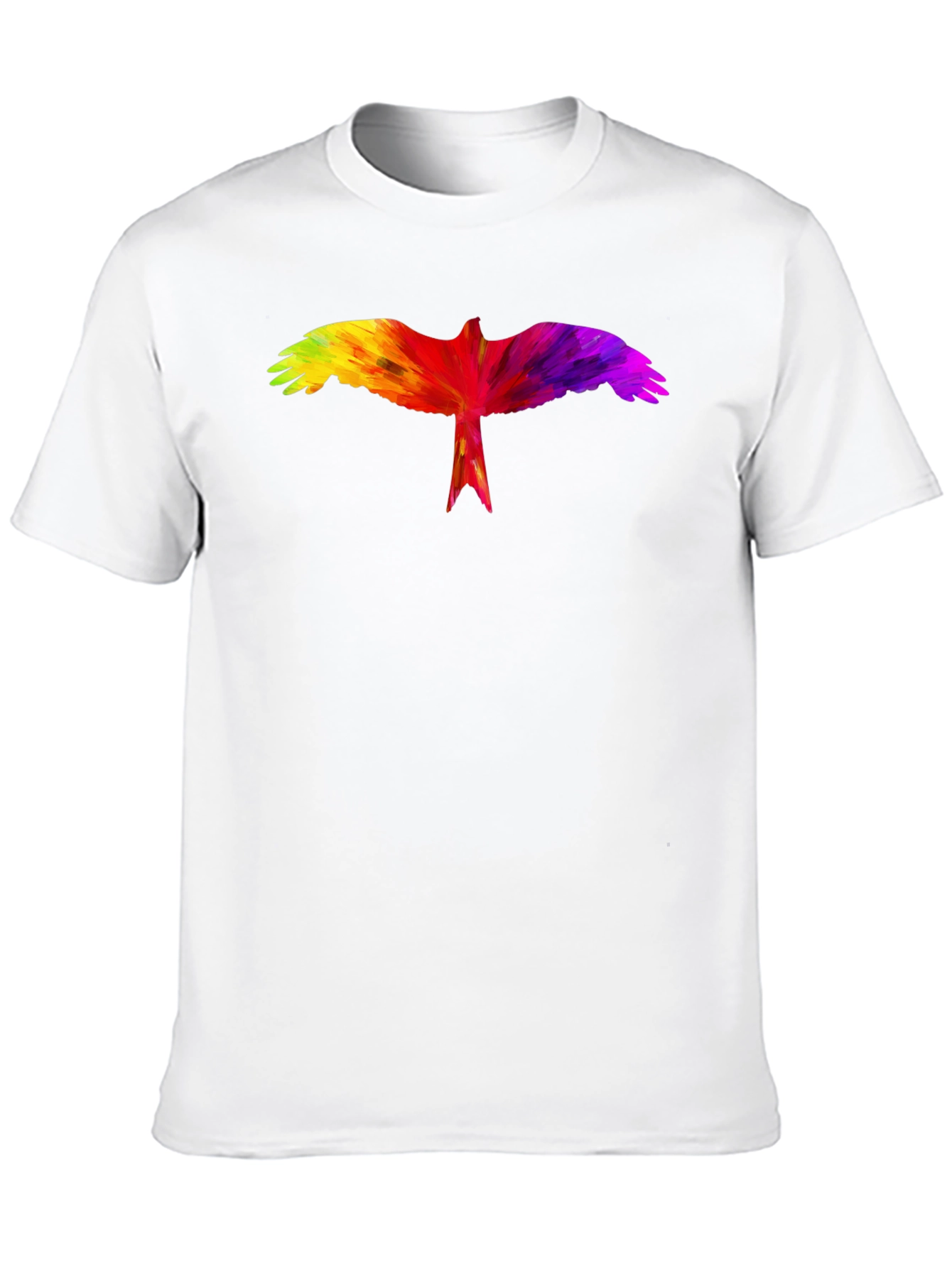 Rainbow Bird Graphic Black T-Shirt