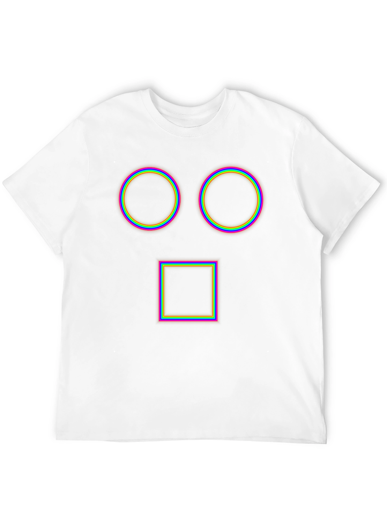 Abstract Geometric Face T-Shirt - Black