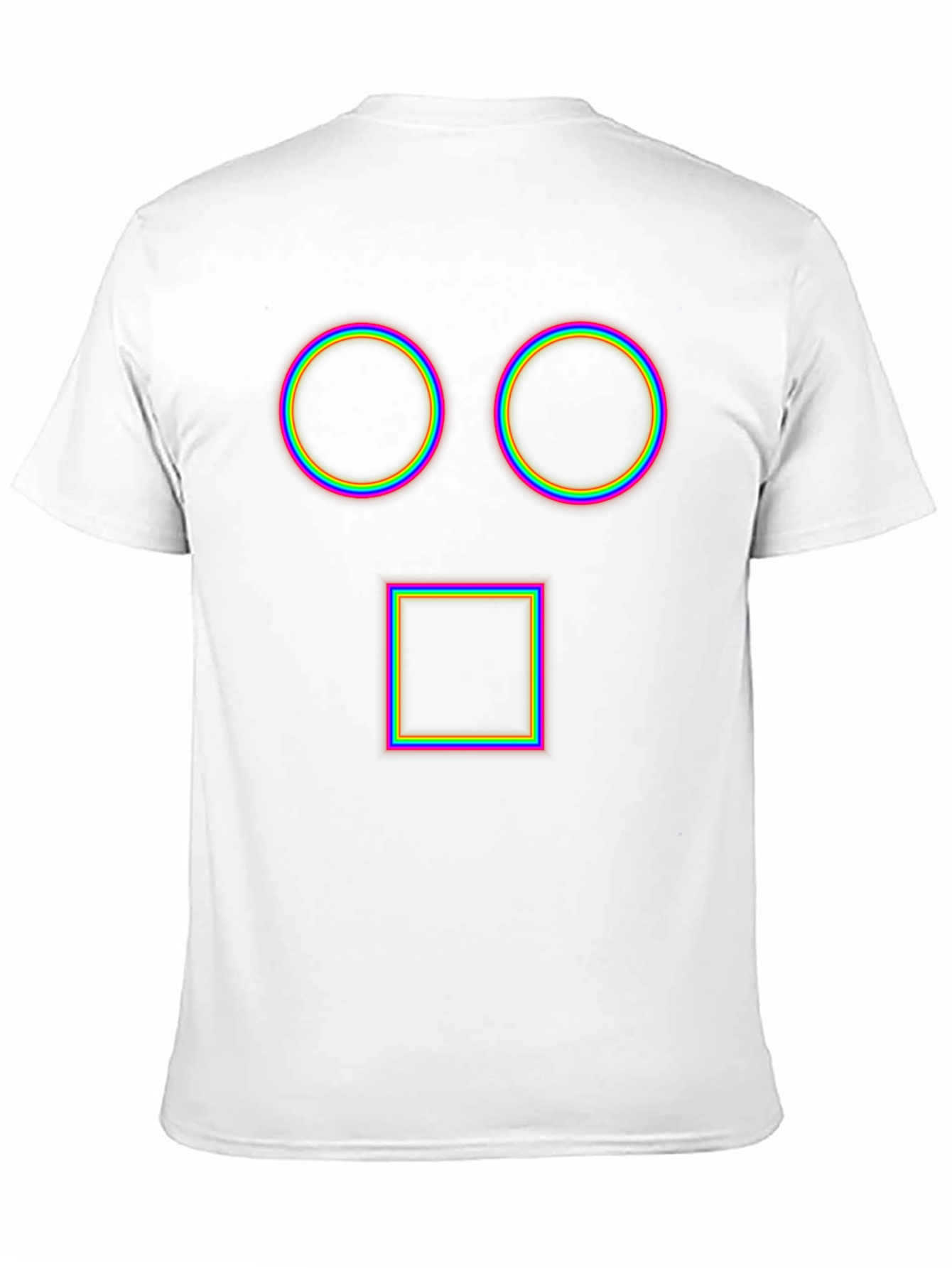 Abstract Geometric Face T-Shirt - Black