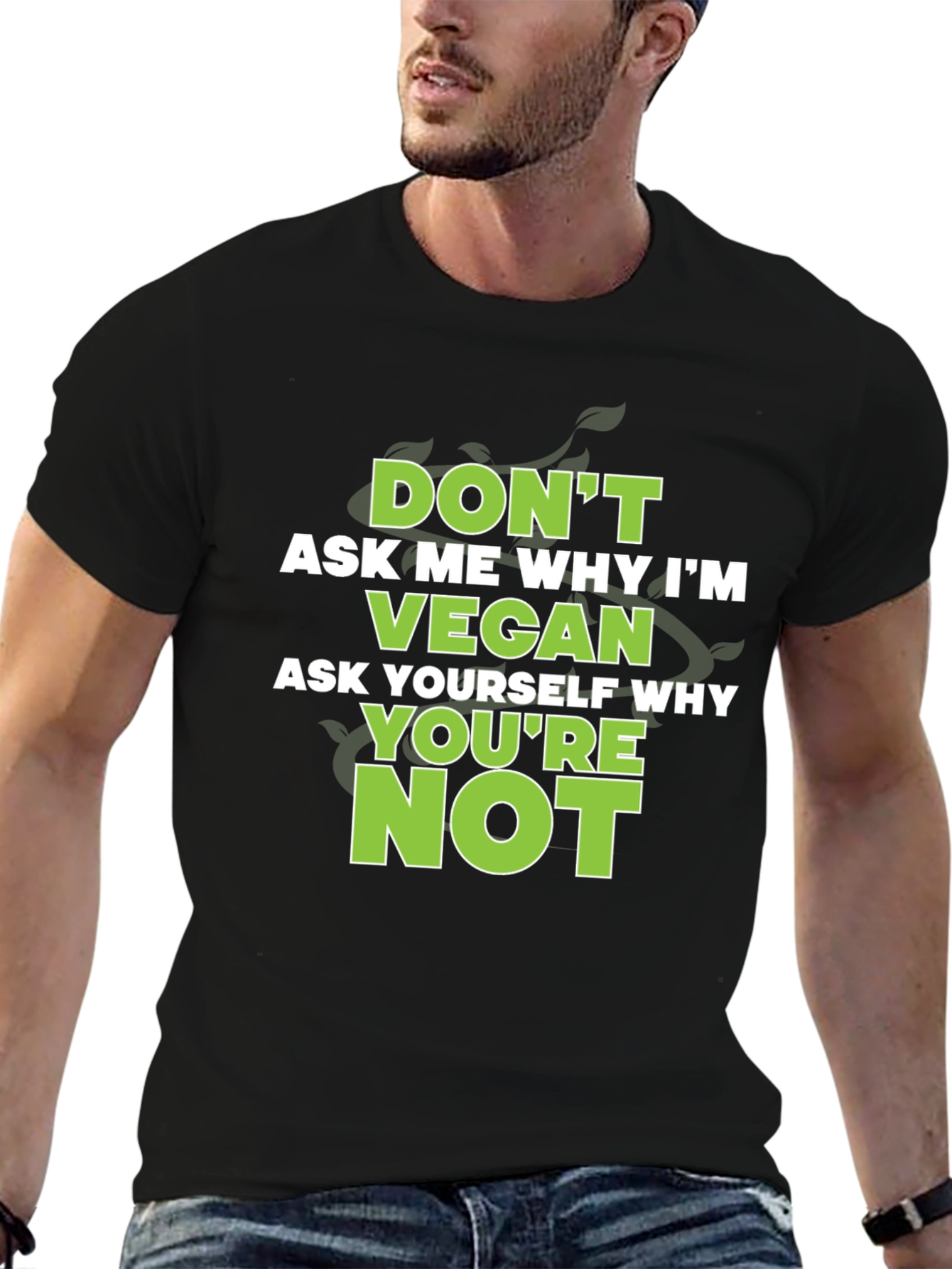 Vegan Statement Graphic Tee - Ask Yourself Why Not