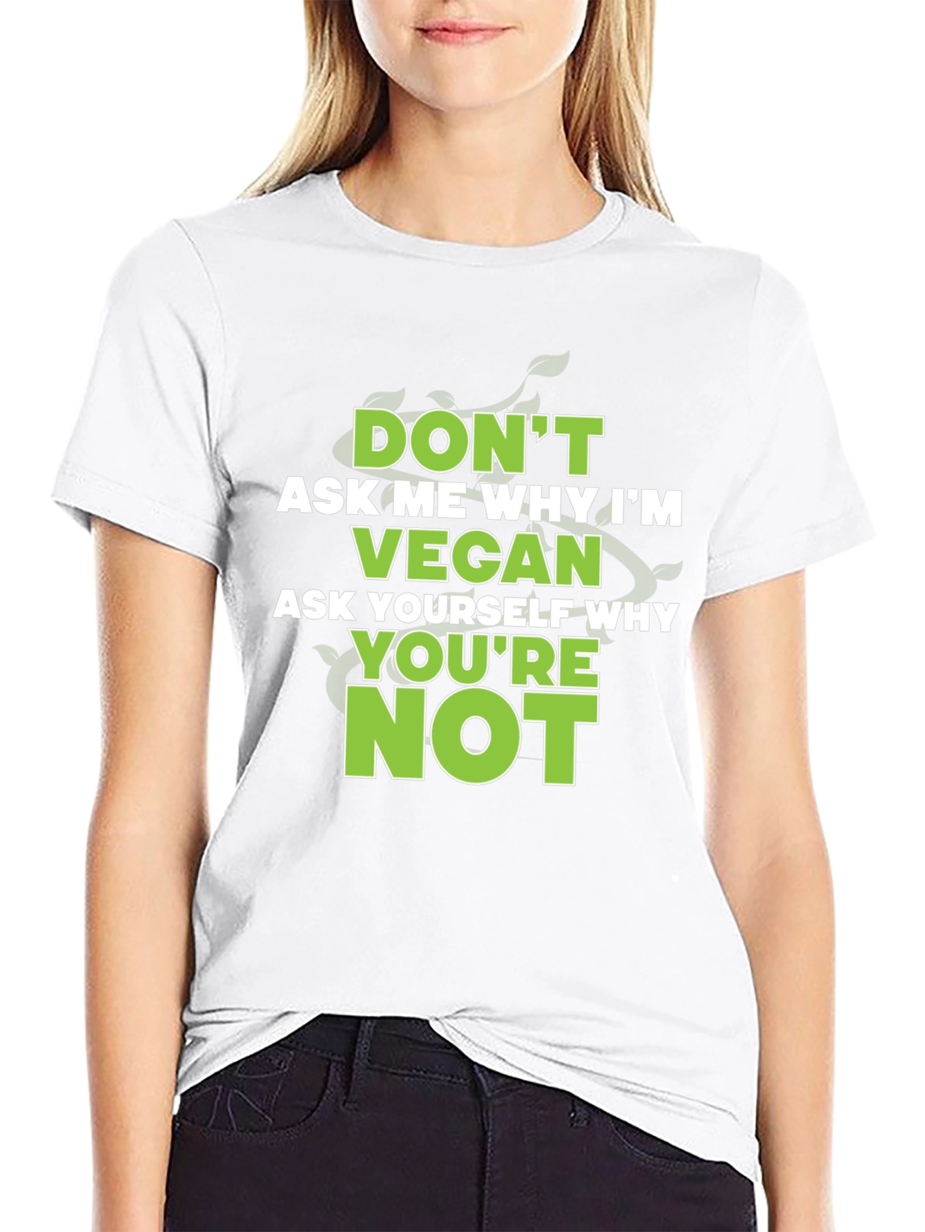 Vegan Statement Graphic Tee - Ask Yourself Why Not