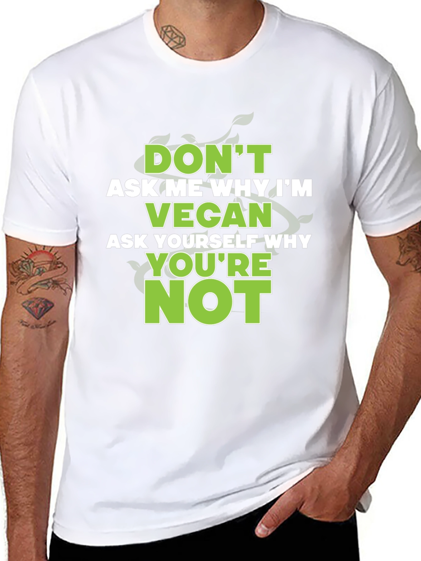Vegan Statement Graphic Tee - Ask Yourself Why Not