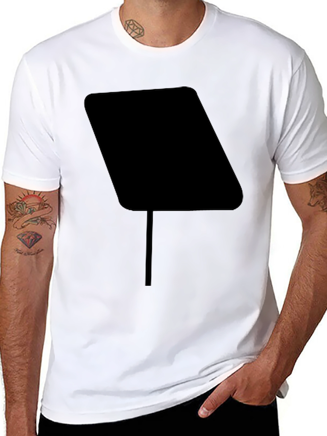 Abstract Graphic Black T-Shirt