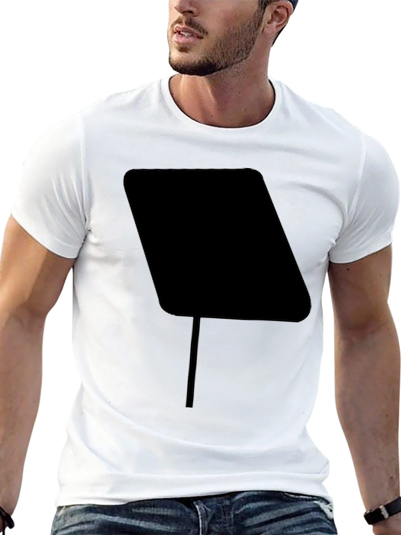 Abstract Graphic Black T-Shirt