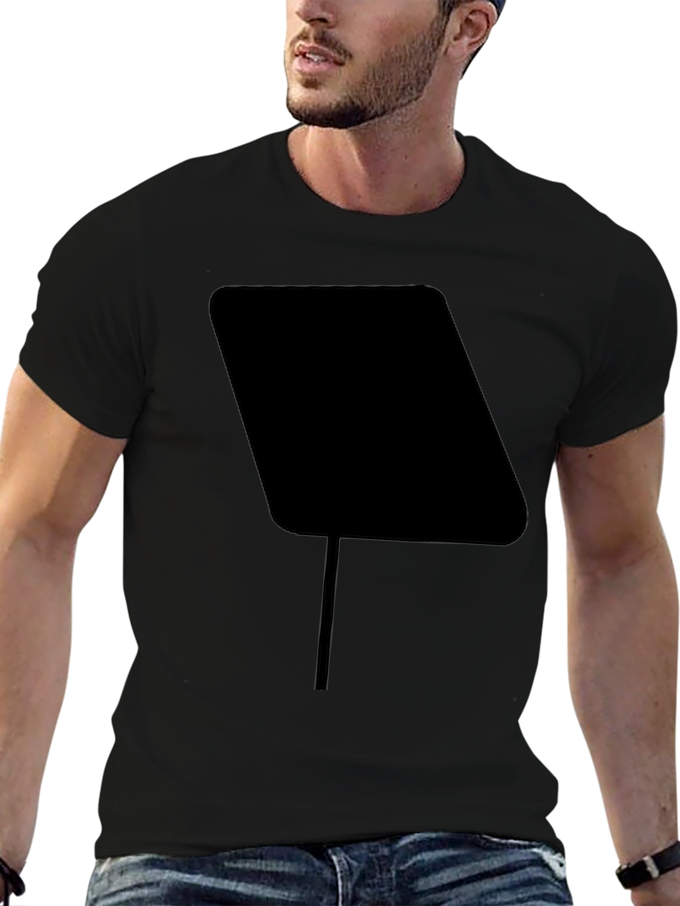 Abstract Graphic Black T-Shirt