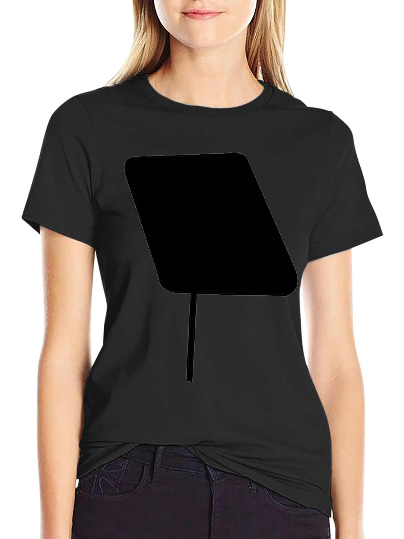 Abstract Graphic Black T-Shirt
