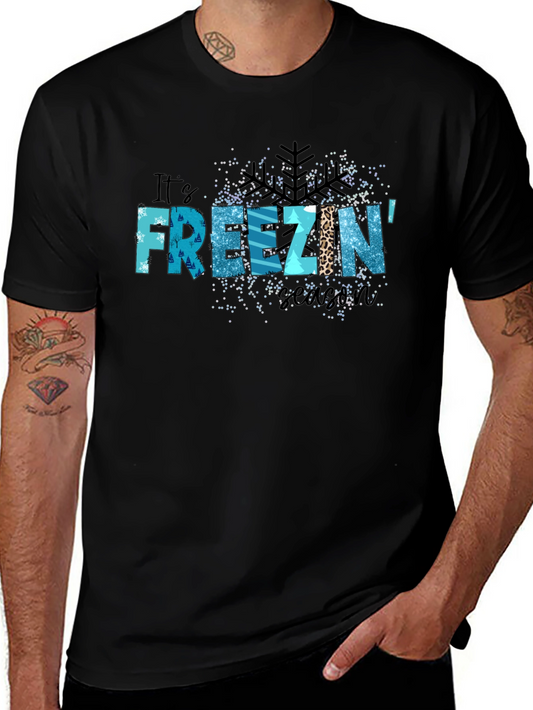 Its Freezin Season Black Graphic T-Shirt