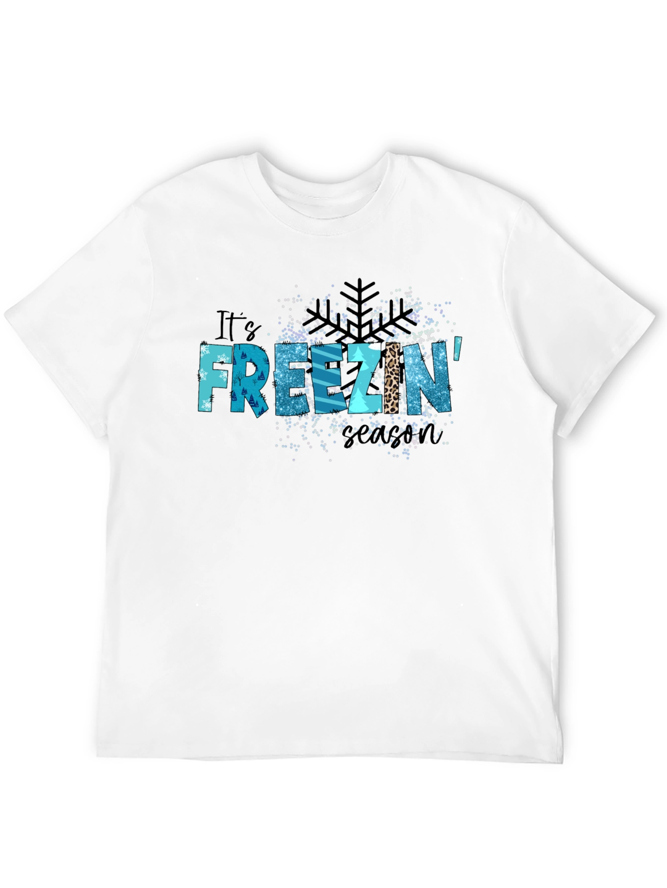 Its Freezin Season Black Graphic T-Shirt