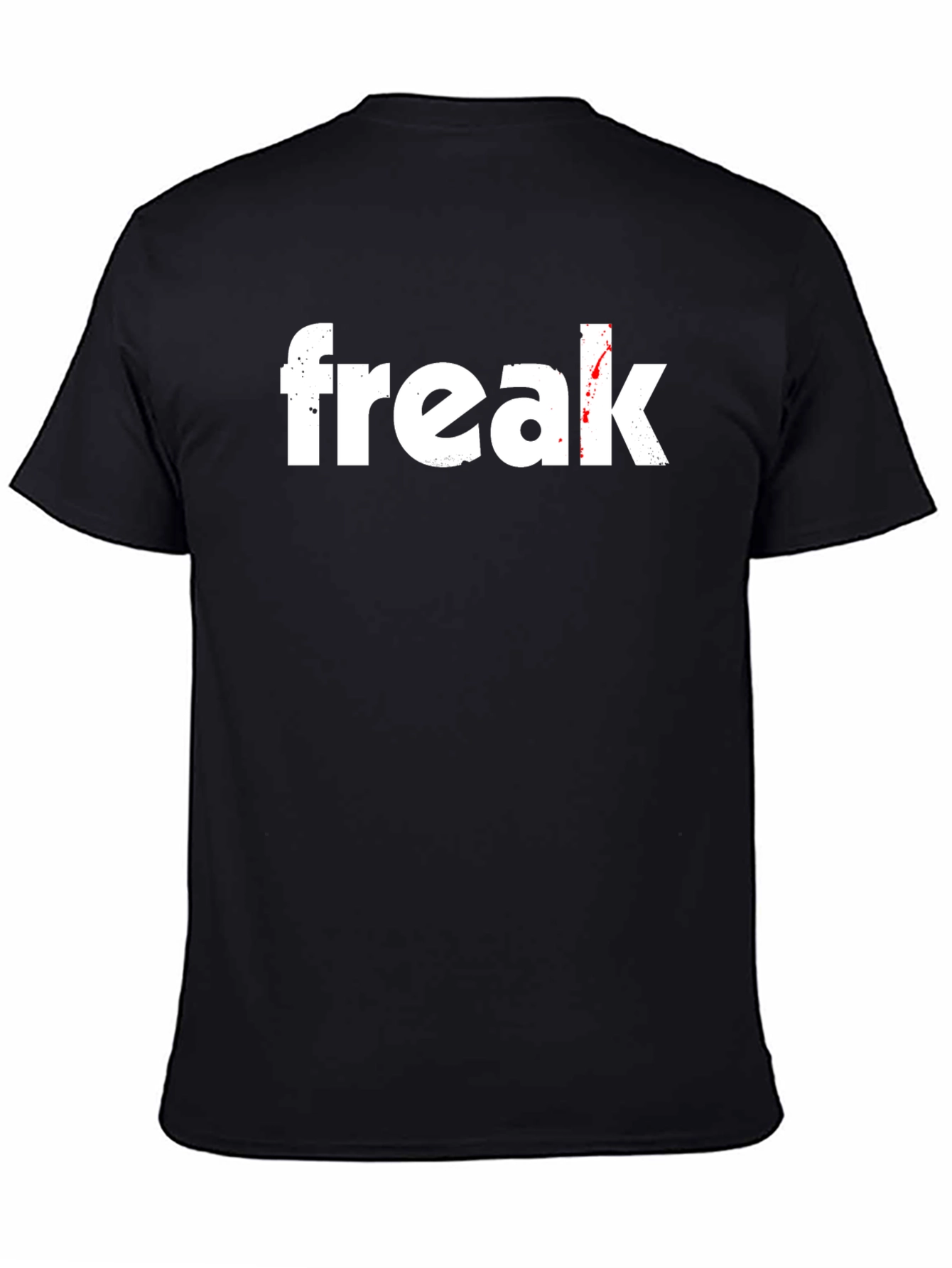 Freak Graphic Tee - Black Cotton Casual T-Shirt