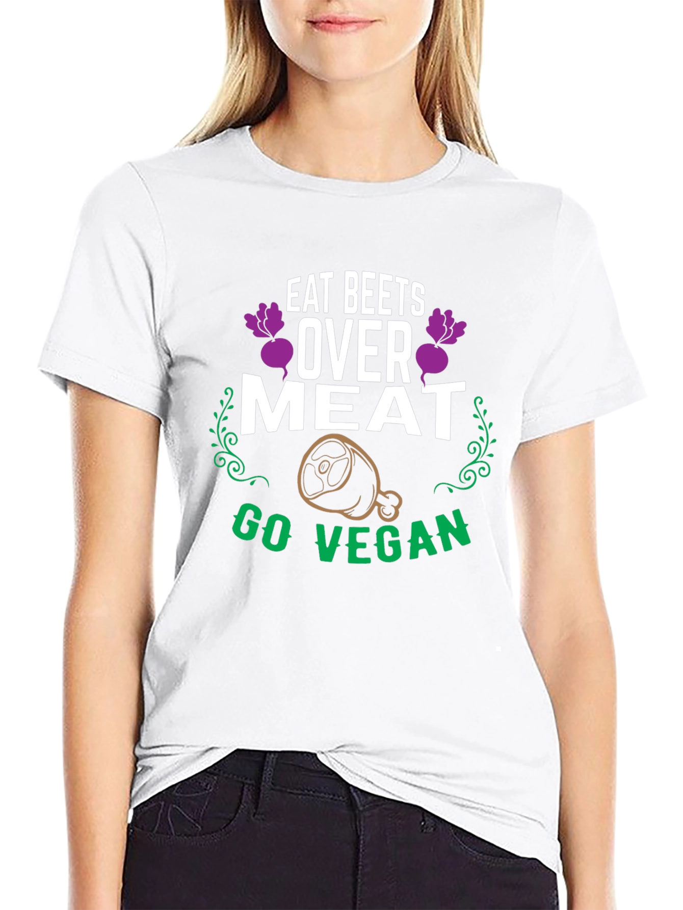 Eat Beets Over Meat Vegan Graphic T-Shirt
