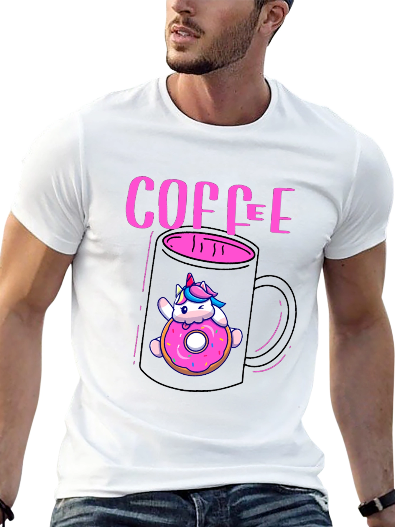 Unicorn Coffee & Donut Graphic Tee